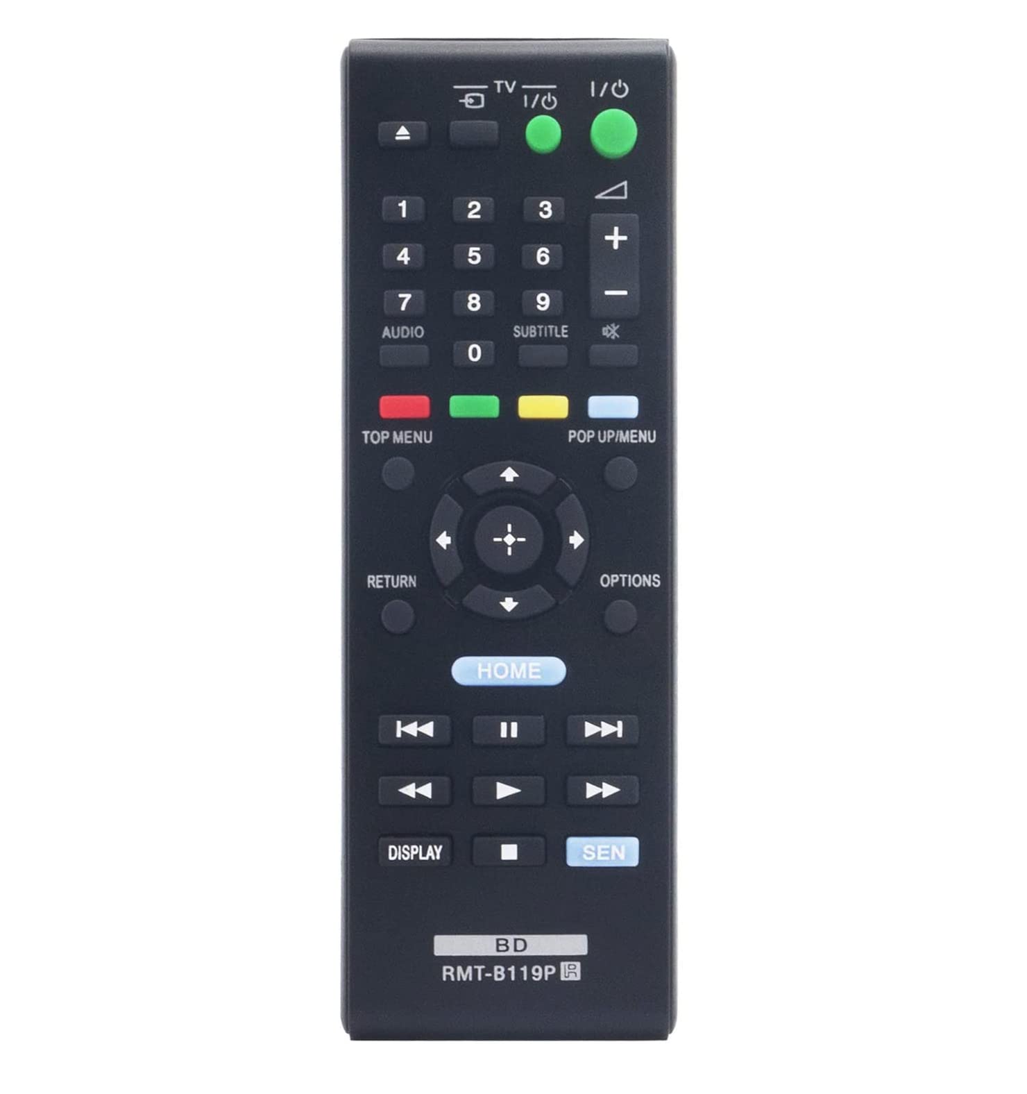 ALLIMITY RMT-B119P Replacement Remote Control for Sony Blu-ray DVD Players - Compatible with BDPS490, BDP-S4100, BDPS1100, BDPS590, BDPS5100, BDPS3100, BDPS4100, BDP-S3100, BDP-S390, BDP-S190 - Perfect for Home Theater & Entertainment Systems