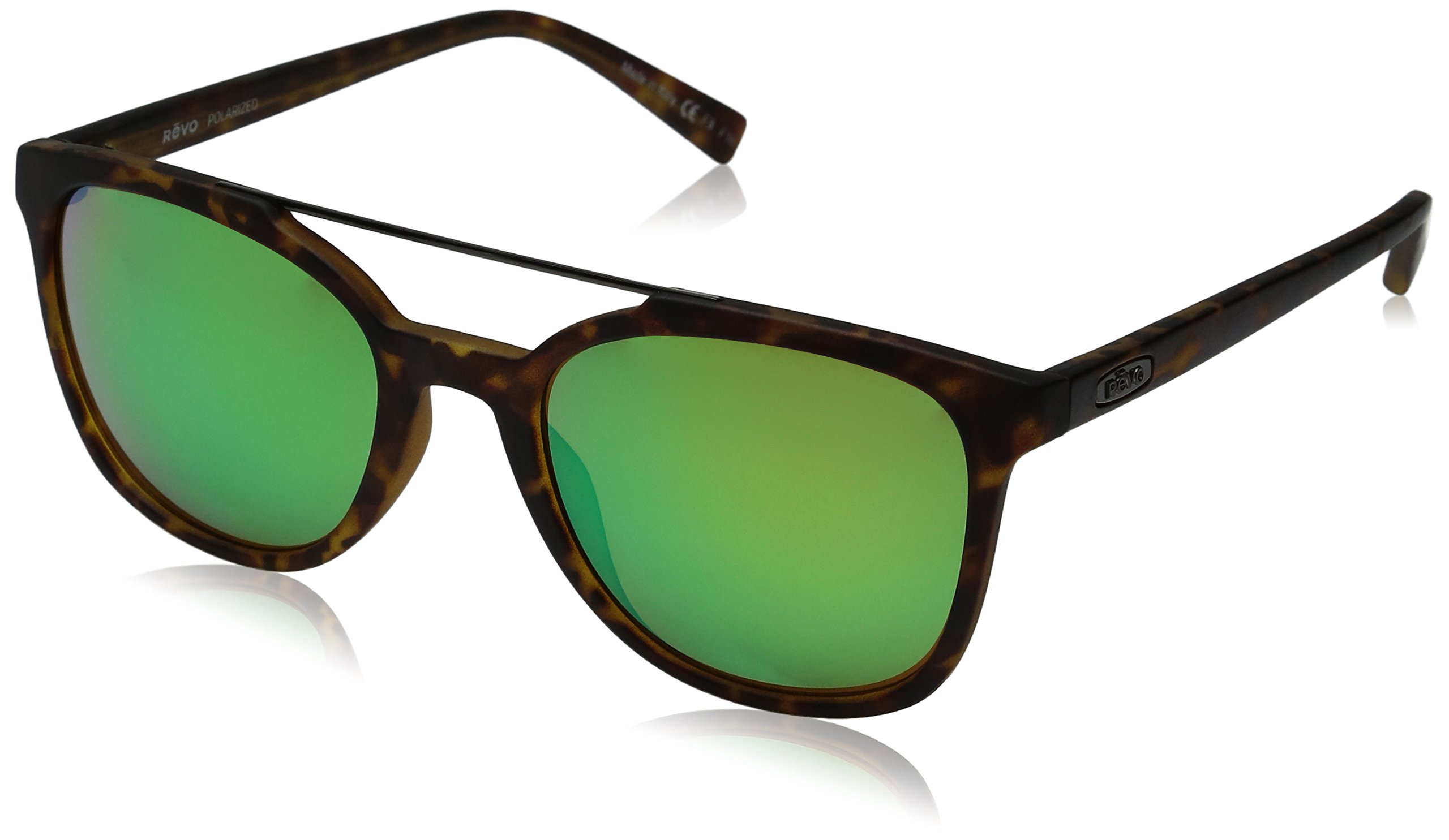 Revo Polarized Sunglasses for Men & Women - Clayton Modified Rectangle Frame UV Protection - Ideal for Driving, Running, and Outdoor Activities