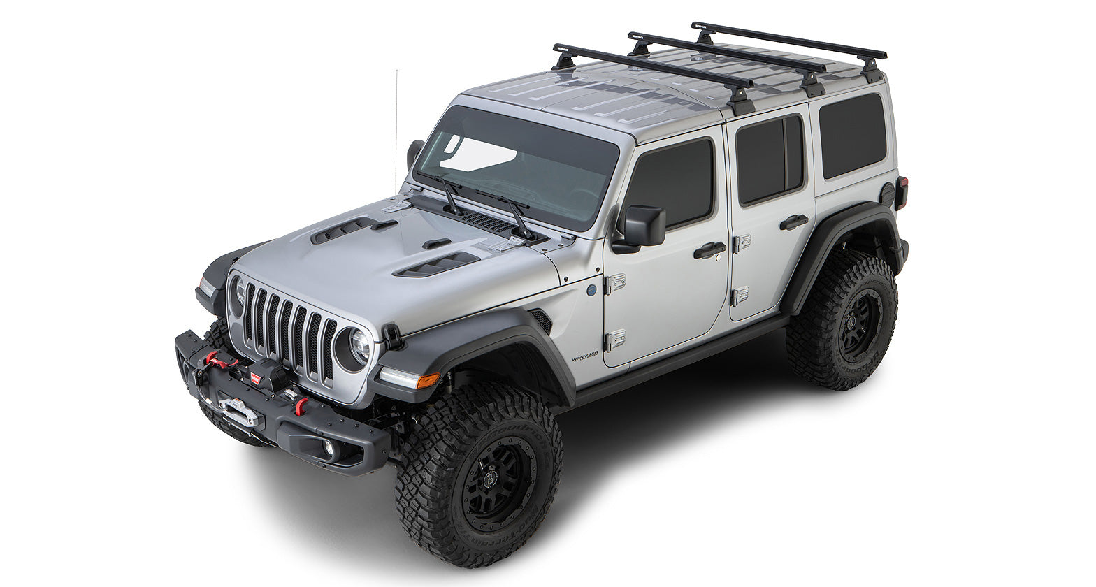Heavy Duty RLT600 Roof Rack for Jeep Wrangler 2018-2023 (4 Door) - Black Steel 2-Bar Backbone System - Perfect for Off-Road Adventures & Outdoor Gear Transport