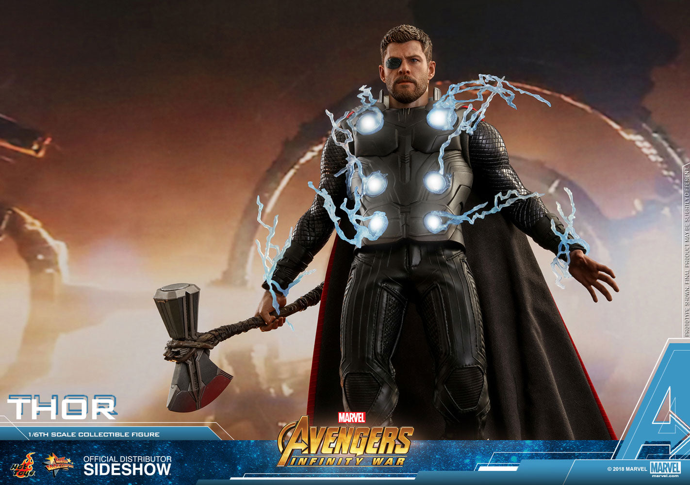 Hot Toys Marvel Avengers Infinity War Thor 1/6 Scale Collectible Action Figure - Perfect for Display, Gifts, and Marvel Fans Collection
