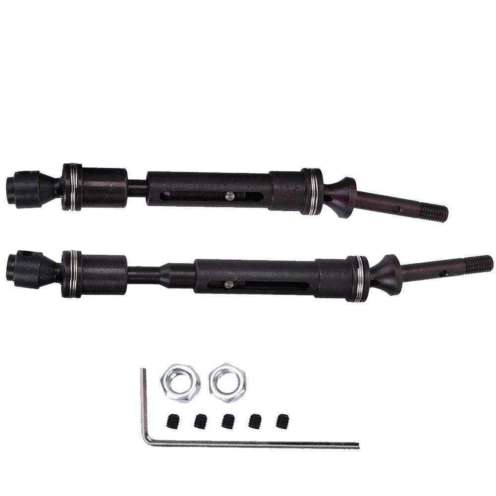 Metal RC Car Drive Shaft - Front & Rear Replacement Parts Compatible with Slash & Huan 727 Truck Models | Durable Alloy Shaft Accessories for Off-Road Racing & Crawling