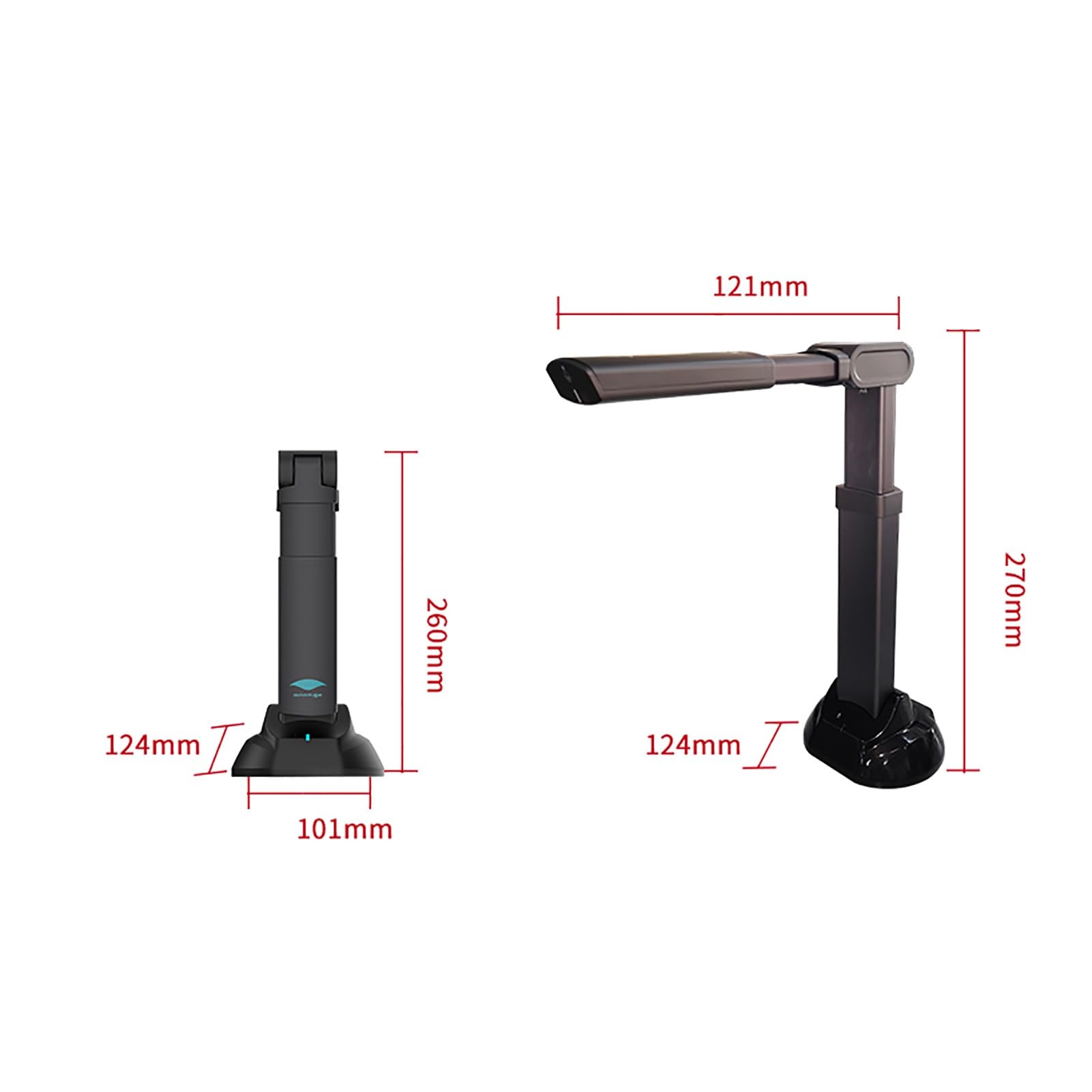 Professional HD Document Scanner - Fast OCR, Continuous Scanning for Books, A3 Papers & Office Files | Portable for Home, Office, Teaching & Video Booth Use