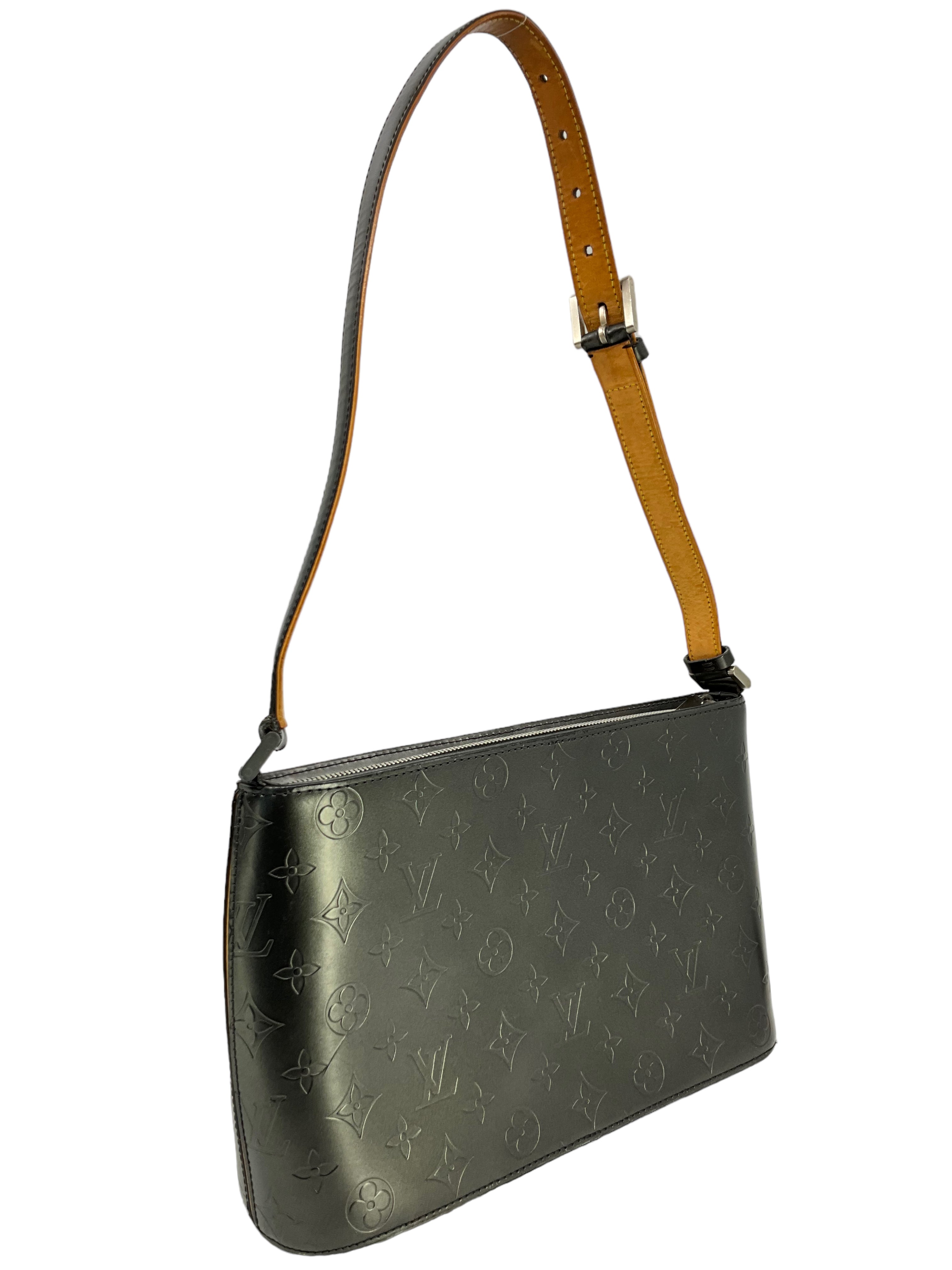 Authentic Louis Vuitton Allston Shoulder Bag in Dark Gray | Premium Leather Crossbody Purse for Women | Perfect for Work, Travel & Evening Events