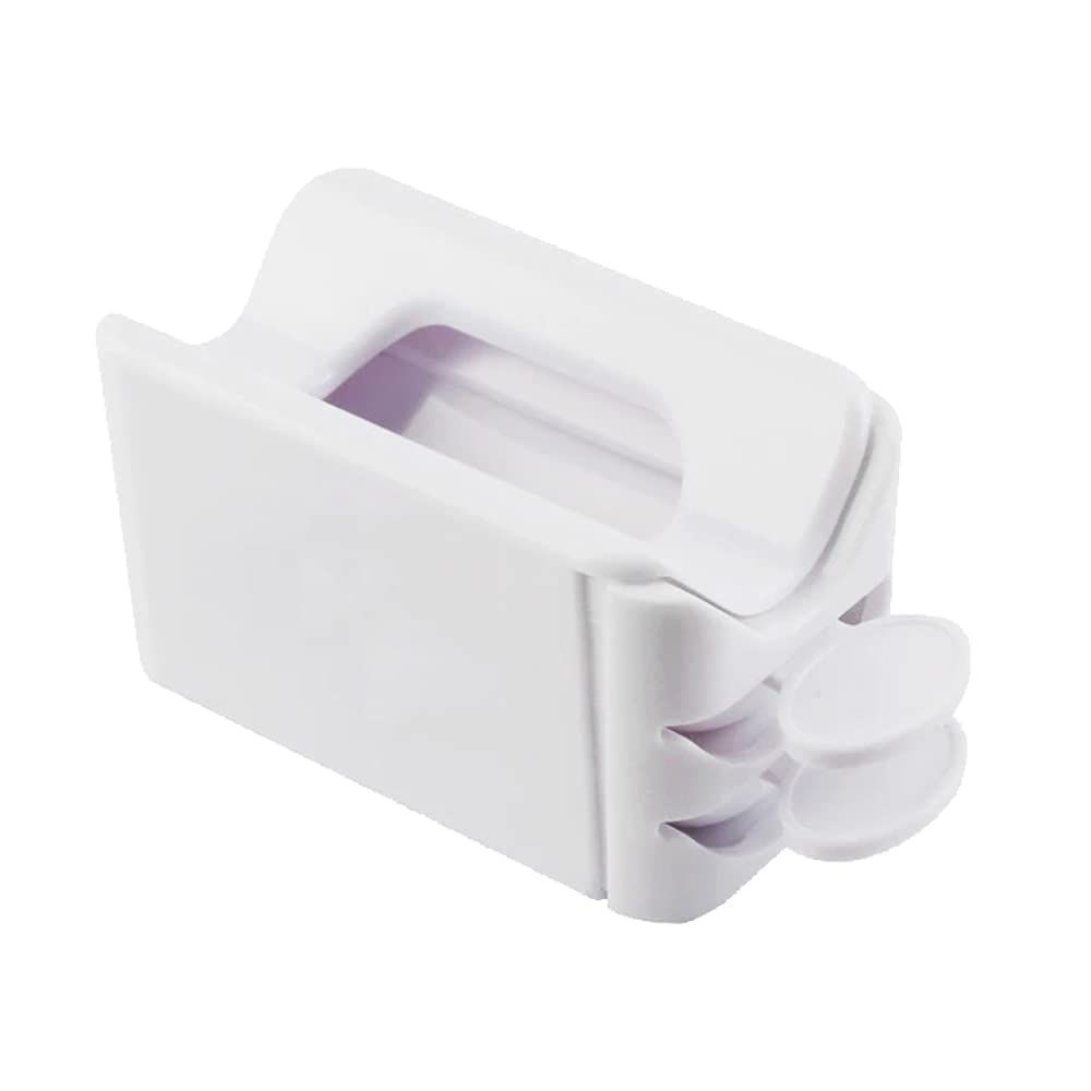 **Acrylic Nail Powder Storage Box with Glitter & Magic Mirror - Portable Dipping Powder Recycling Tray for Manicure & Nail Art - White (Perfect for Salon & Home Use)**