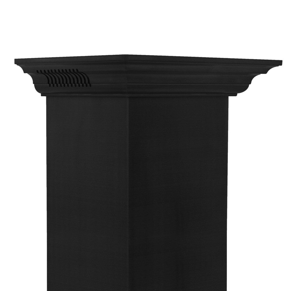 ZLINE Black Stainless Steel Crown Molding with Built-in Bluetooth Speakers - CM6 BT BSKEN - Perfect for Home Theater & Modern Kitchen Audio System