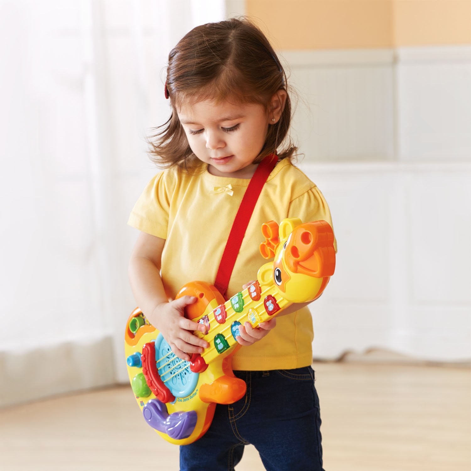 VTech Zoo Jamz Kids Guitar - Interactive Musical Toy with Lights & Sounds | Frustration Free Packaging | Perfect for Toddlers & Preschoolers Learning Music & Pretend Play