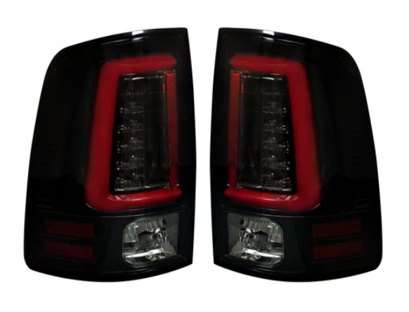 2009-2023 Dodge RAM 1500 Classic OLED Tail Lights - Smoked Lens with Scanning Turn Signals (OEM Replacement) - Upgrade for Night Driving & Enhanced Visibility