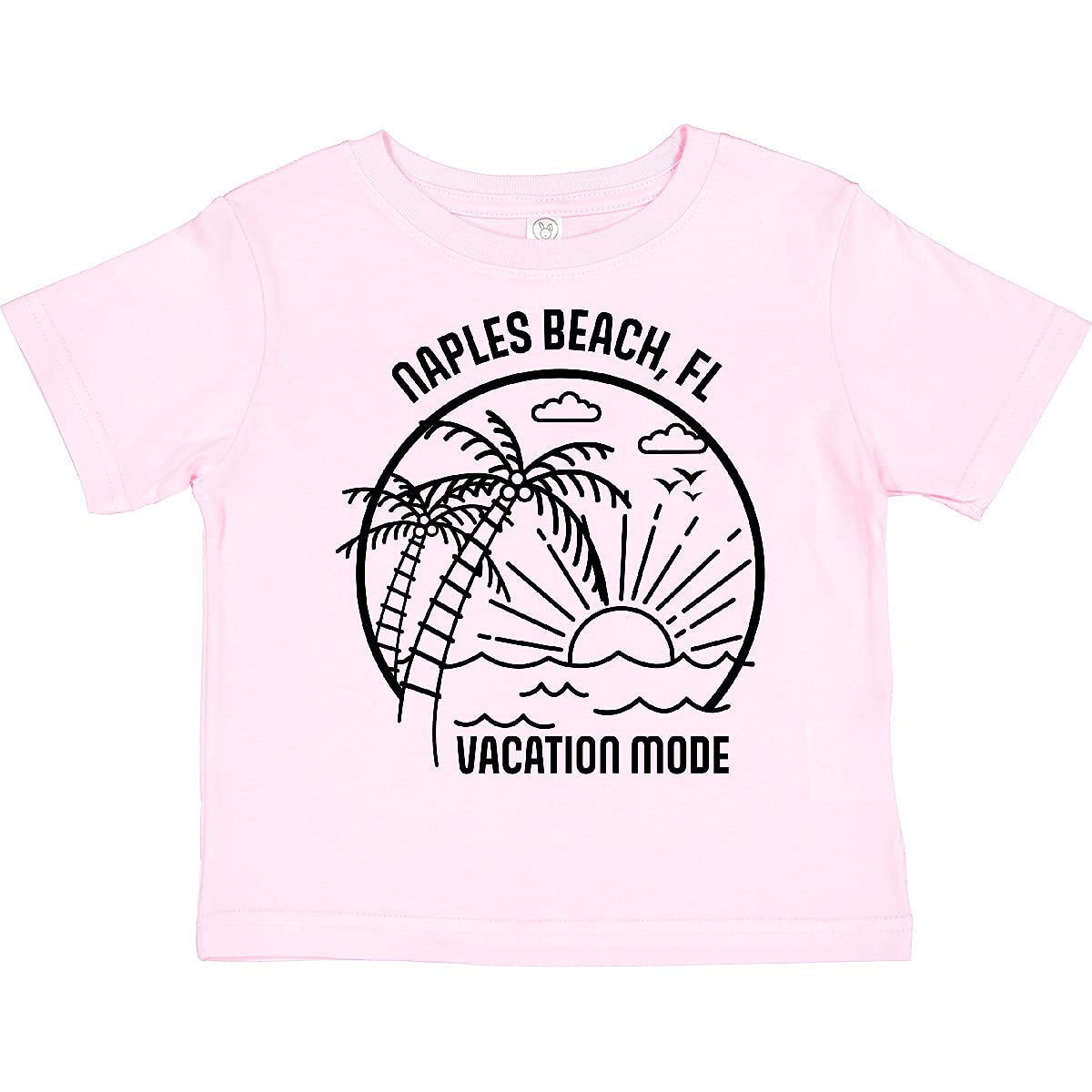 Inktastic Summer Vacation Mode Naples Beach Florida Toddler T-Shirt - Cute Florida Beach Outfit for Toddlers, Boys & Girls - Perfect for Beach Trips, Family Vacations & Summer Outings