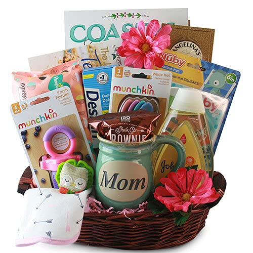 Oh What a Joy! Baby Gift Basket - Newborn Baby Shower Gift Set with Soft Blanket, Cute Outfit & Plush Toy - Perfect for Birthdays, Christenings & Welcome Home Celebrations