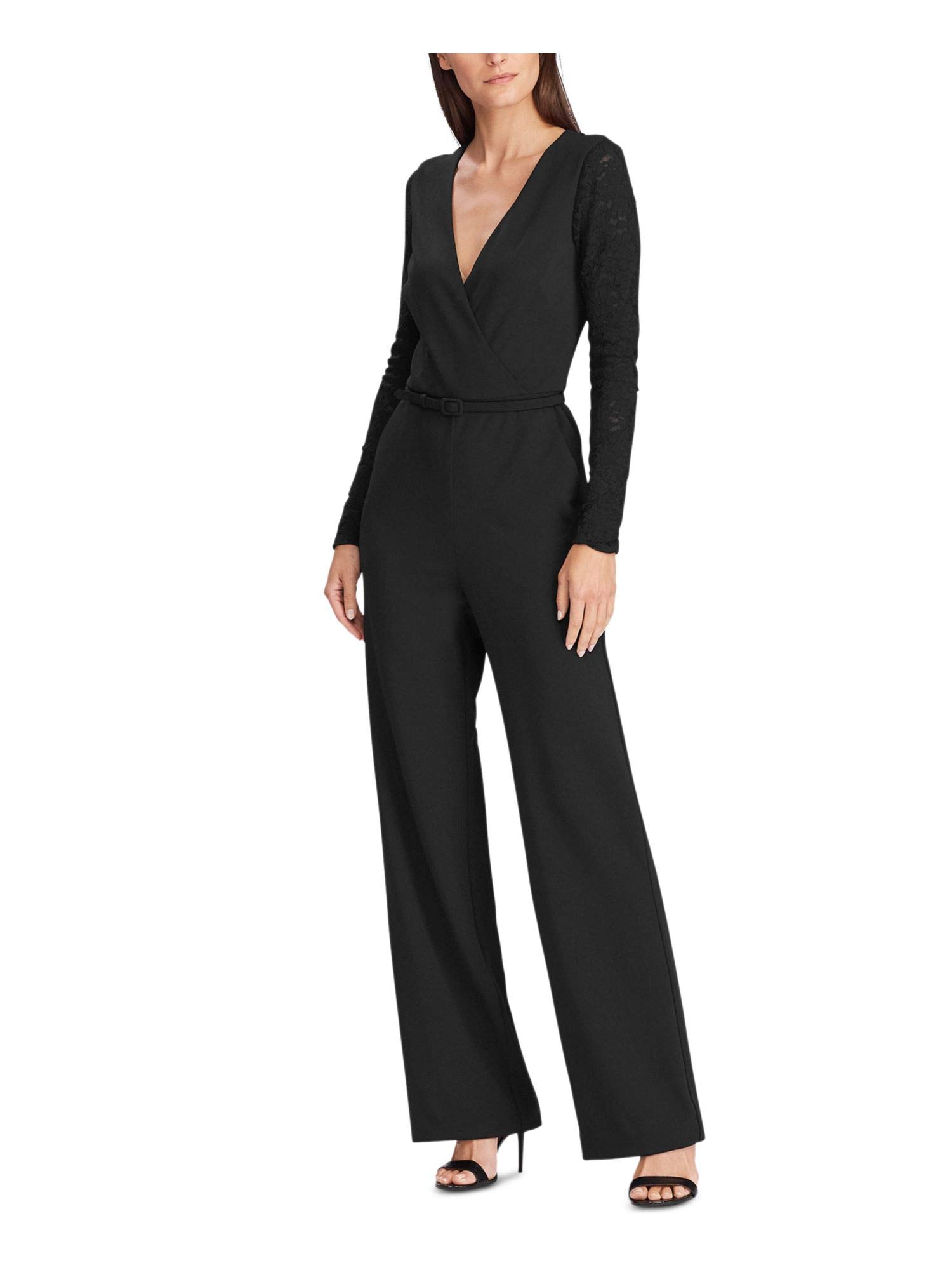 Ralph Lauren Women's Parker Belted Jumpsuit - Casual & Elegant One-Piece Outfit for Work, Travel, and Special Occasions