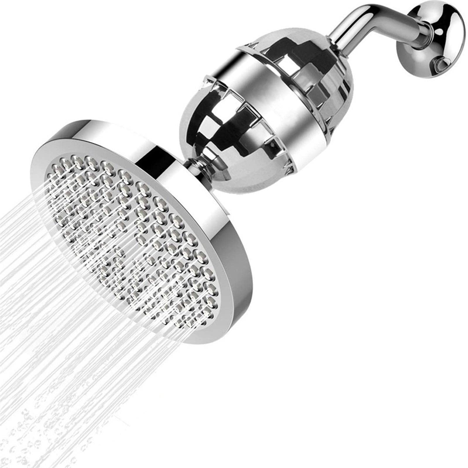 **High Pressure Shower Head with 15-Stage Water Filter - 5 Spray Settings for Spa-Like Experience | Perfect for Hard Water, Dry Skin & Hair Care**