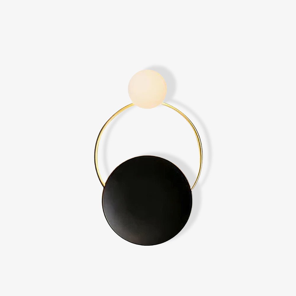 Modern Black Circular Rings Wall Lamp - Sleek LED Wall Light for Living Room, Bedroom, or Office Decor - Energy Efficient Indoor Lighting Fixture