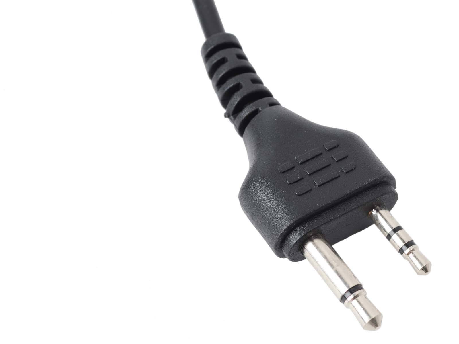 KENMAX® 2 Pin Air Covert Acoustic Tube Earpiece Headset with PTT Mic - Compatible with Midland Alan G5, GXT500, LXT320, CXT250, XT26 - Ideal for Security, Construction, and Outdoor Communication