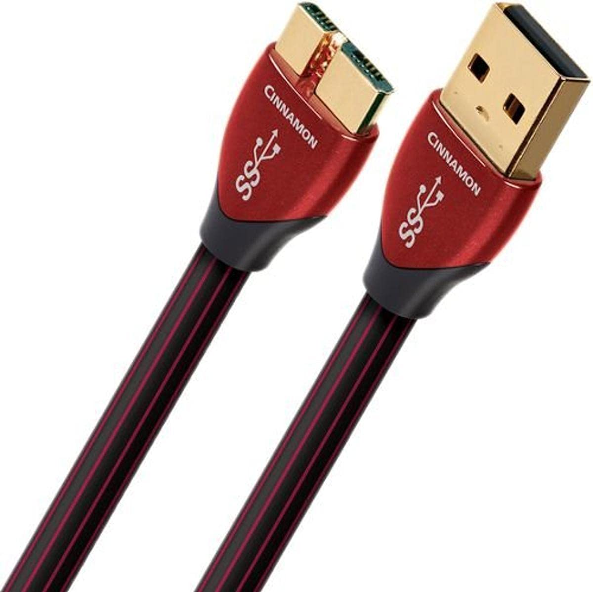 AudioQuest Cinnamon USB to Micro Audio Cable - 2.46 ft (0.75m) High-Speed Digital Audio Cable for Hi-Fi Systems, DACs & Studio Equipment - Perfect for Home Audio & Professional Recording Studios