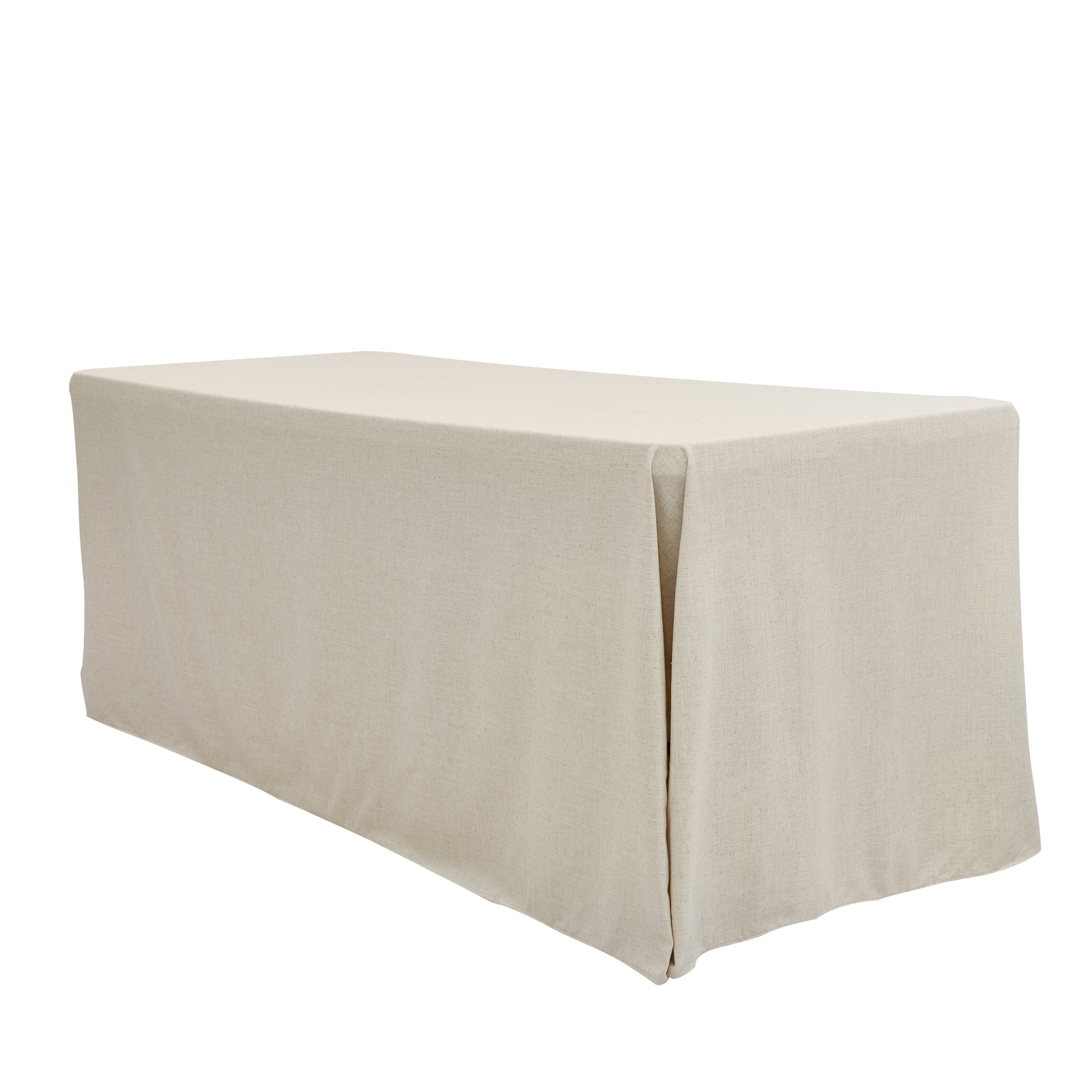 Premium Linen Look Panama Weave 90x132 Inch Rectangle Tablecloth in Ivory - Perfect for Dining Tables, Buffets, and Special Events