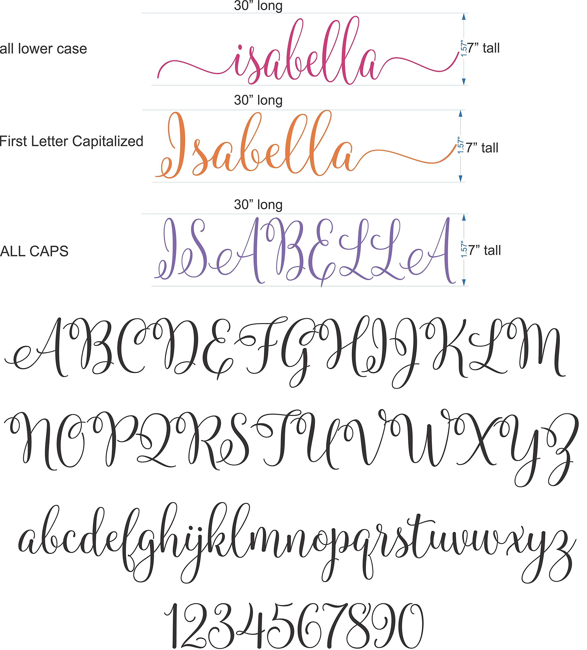 Personalized Girls Room Wall Decals - Custom Name Letter Stickers for Nursery & Bedroom Decor - Perfect for Baby Shower Gifts & Kids Room Makeover