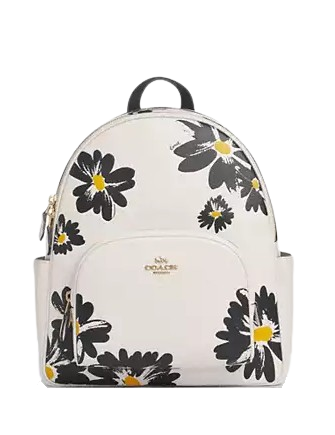Coach Floral Print Court Backpack - Stylish & Durable Women's Backpack for Work, Travel & School | Perfect for Commuting, Day Trips & Campus Life