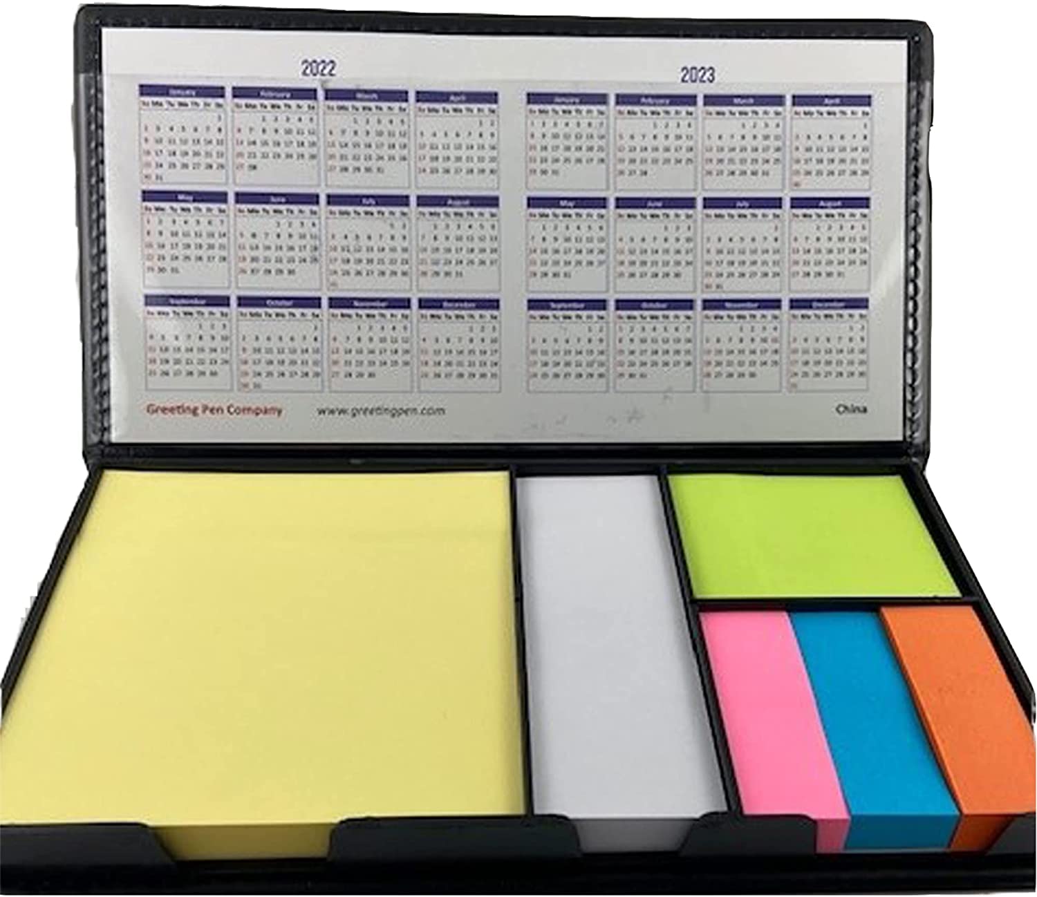 Michigan State Sticky Note Desk Set with Rotating Message Pen (2241) - Perfect Office Supplies for College Students & Spartan Fans - Great for Dorm Rooms, Work Desks & Gift Giving