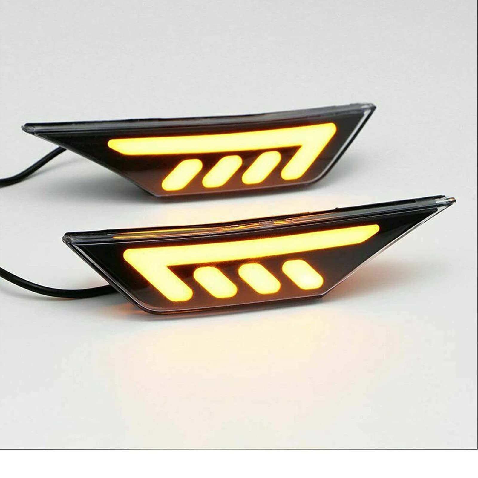 LED Black Side Marker Turn Signal Lights for 2016-2020 Honda Civic - Pair of Smoked LED Side Markers with Amber Turn Signals | Easy Installation, Durable & Waterproof | Perfect for Night Driving & Car Customization