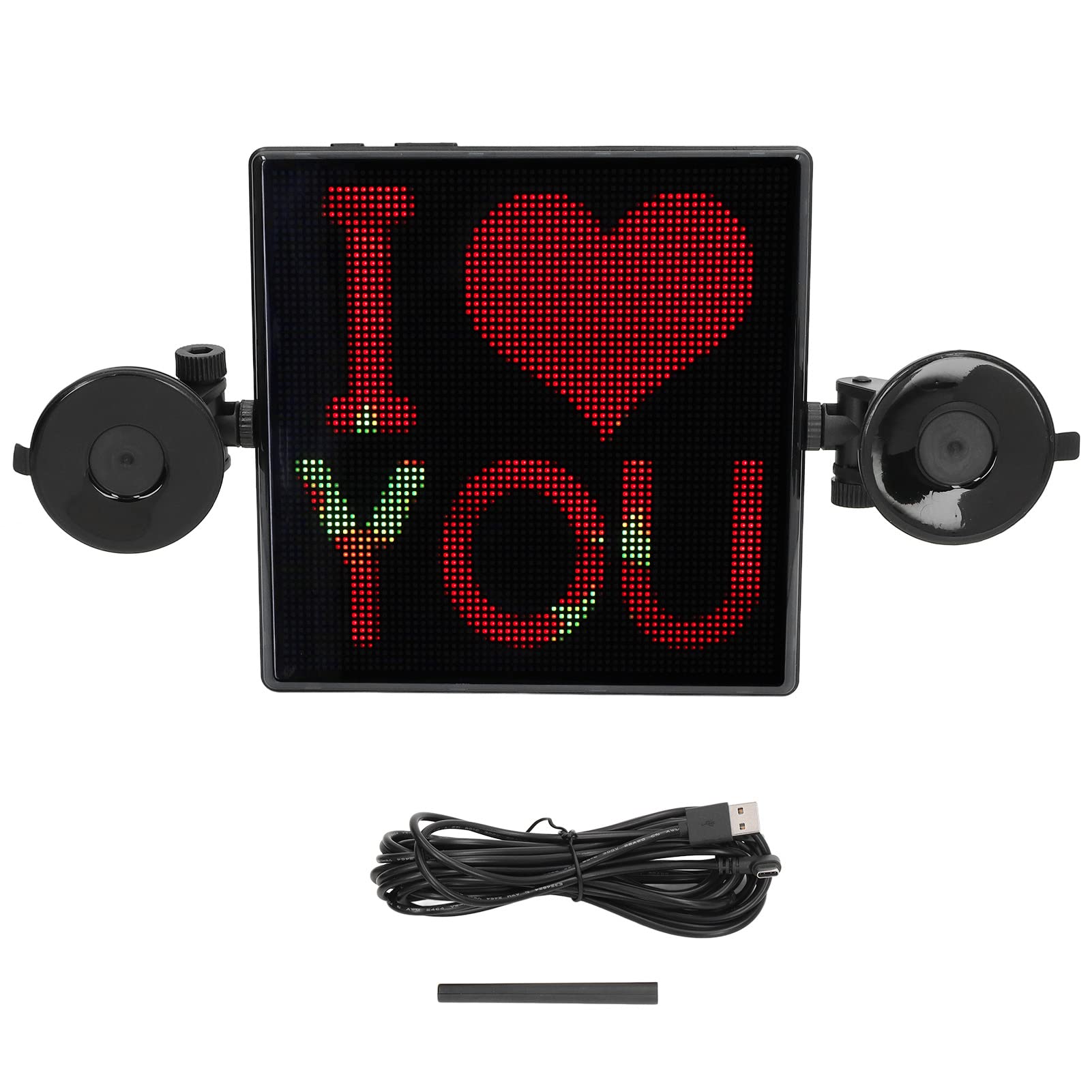 Acouto Universal DIY Bluetooth LED Display for Car Back Window - Phone Voice Control, Custom Drawing, Home & Shop Use - Perfect for Advertising, Events & Personalization