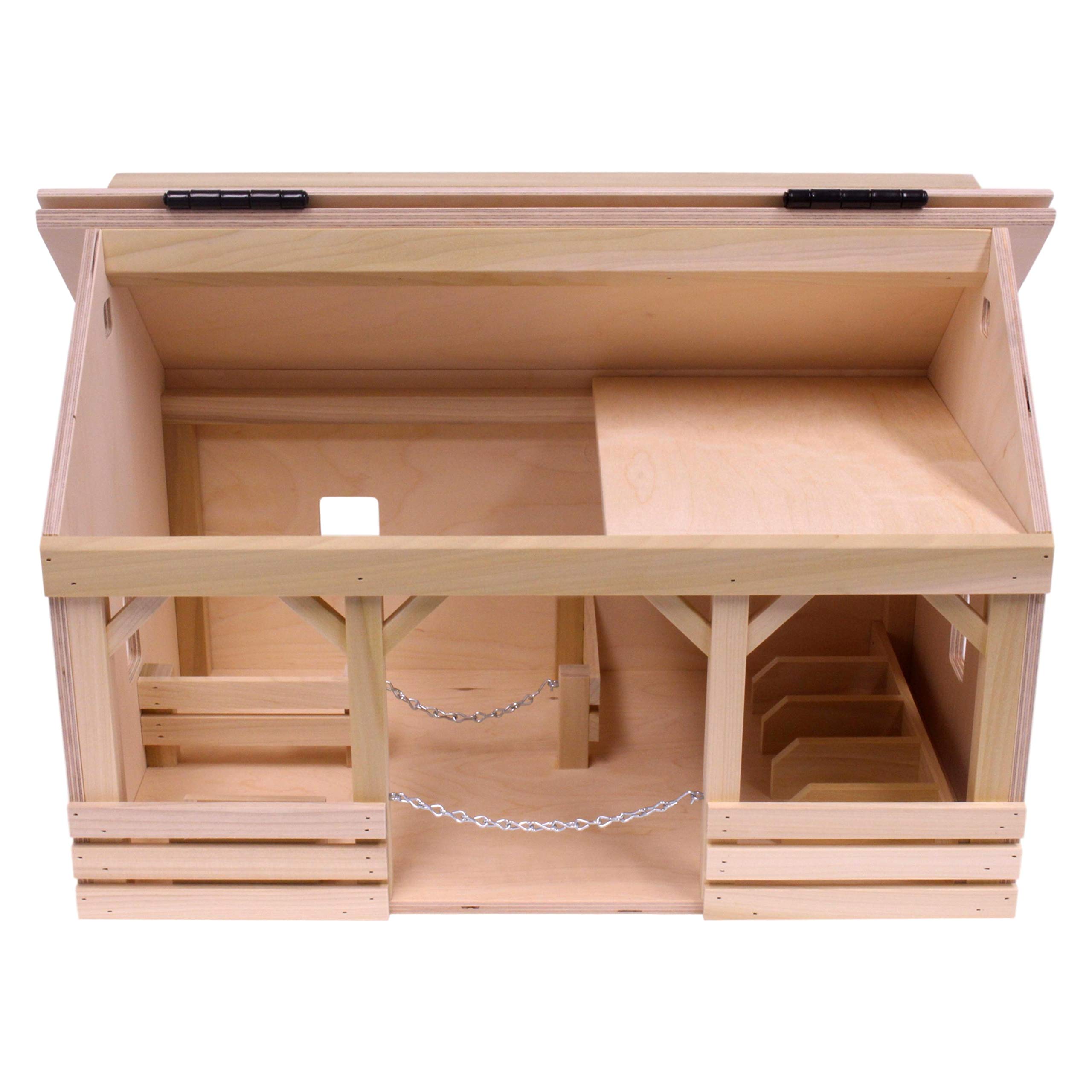 Amish-Made Large Wooden A-Frame Barn Toy with Hay Loft - Handcrafted Kids Playhouse for Farm Animal Figures & Pretend Play - Perfect for Imaginative Play, Farm-Themed Rooms & Educational Toys