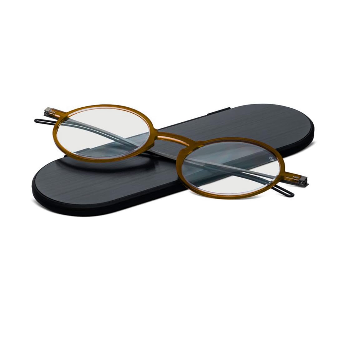 Blue Light Blocking Reading Glasses - Slim Round Frame for Men & Women - Anti-Eye Strain Computer Glasses for Office, Gaming & Digital Screen Use