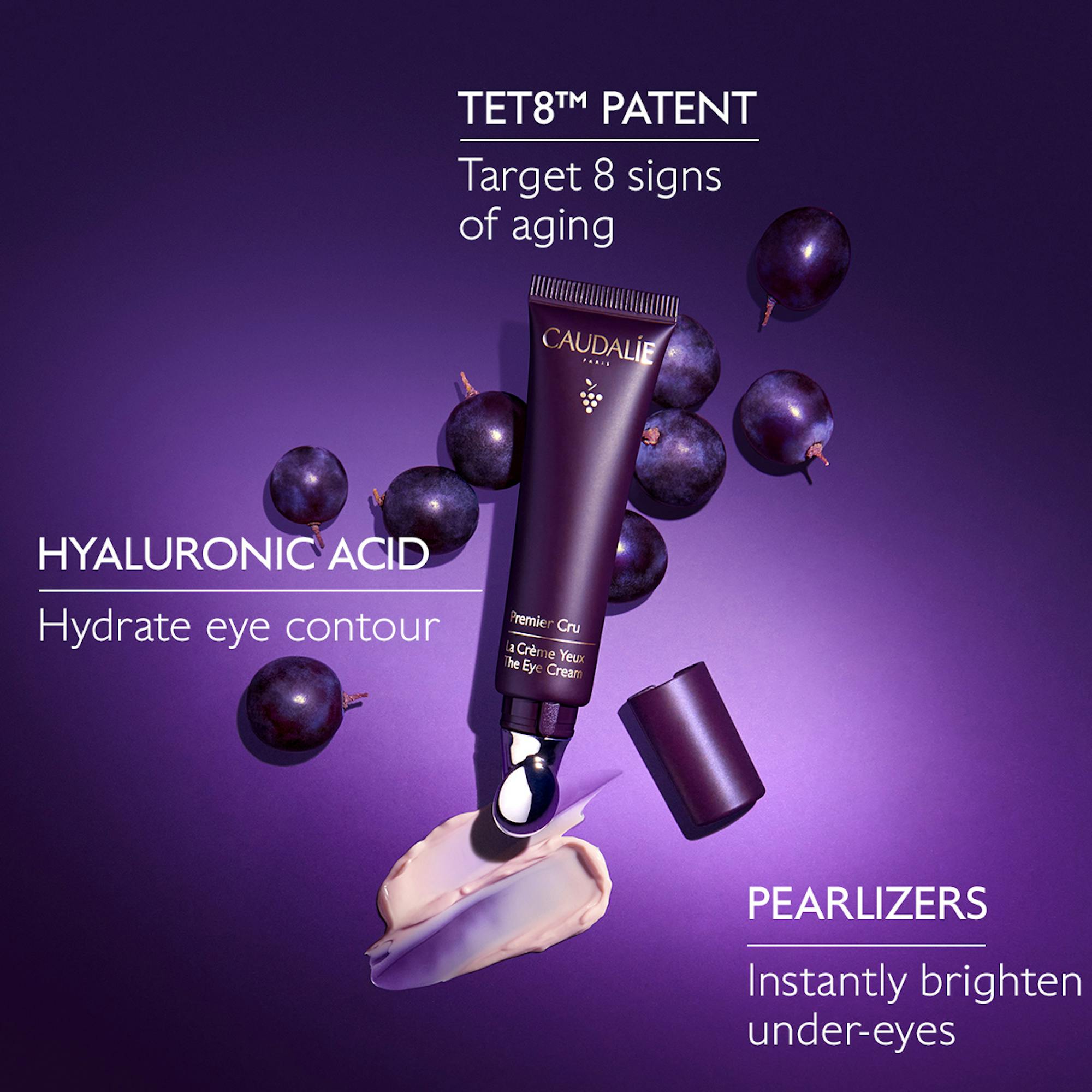 Caudalie Premier Cru The Eye Cream - Anti-Aging Eye Treatment for Dark Circles & Wrinkles - Luxury Skincare for Day & Night Use