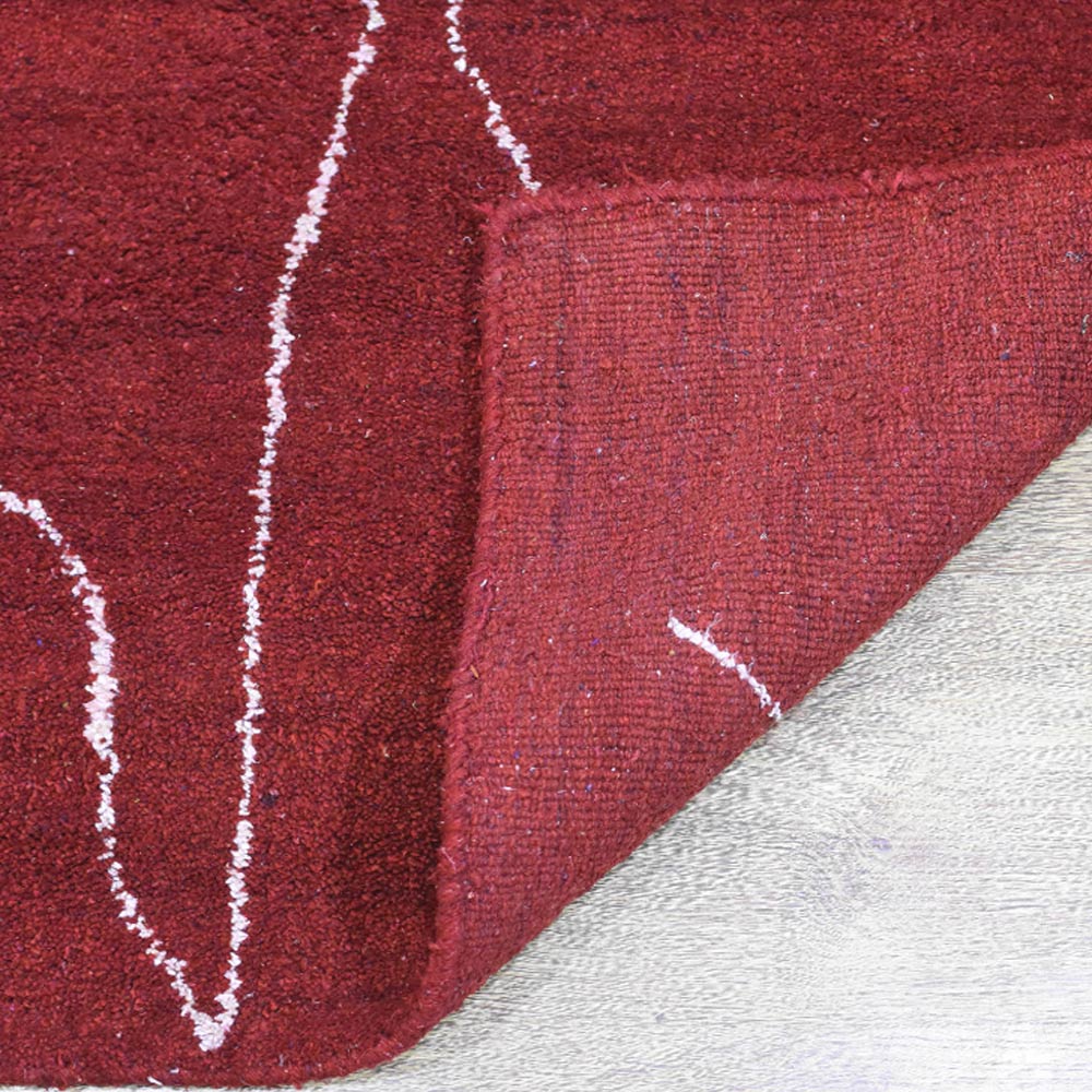 Handmade Infinity Hand Knotted Rug - Premium Quality Wool Area Rug for Living Room, Bedroom & Dining Room Decor - Soft & Durable Home Floor Covering