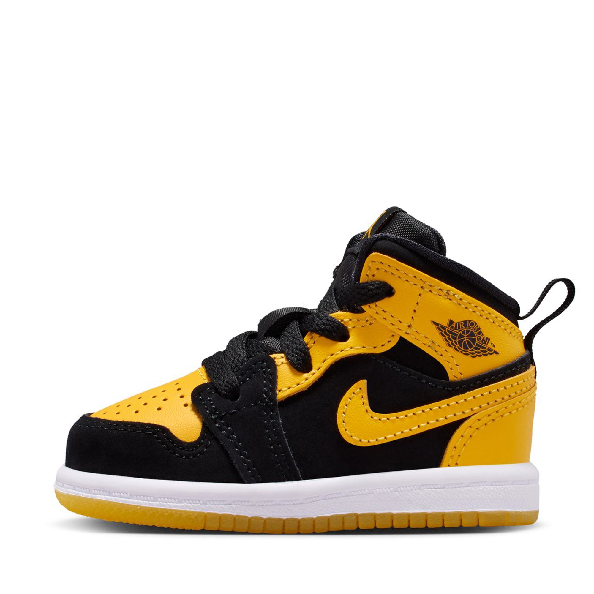 Nike Jordan 1 Mid SE (TD) Sneakers - Black/Varsity Maize Basketball Shoes for Men & Women | Perfect for Streetwear, Casual Outfits & Basketball Games