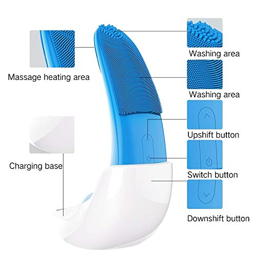 Rechargeable Electric Silicone Facial Cleansing Brush for Deep Pore Cleansing - Perfect for Daily Skincare Routine & Travel