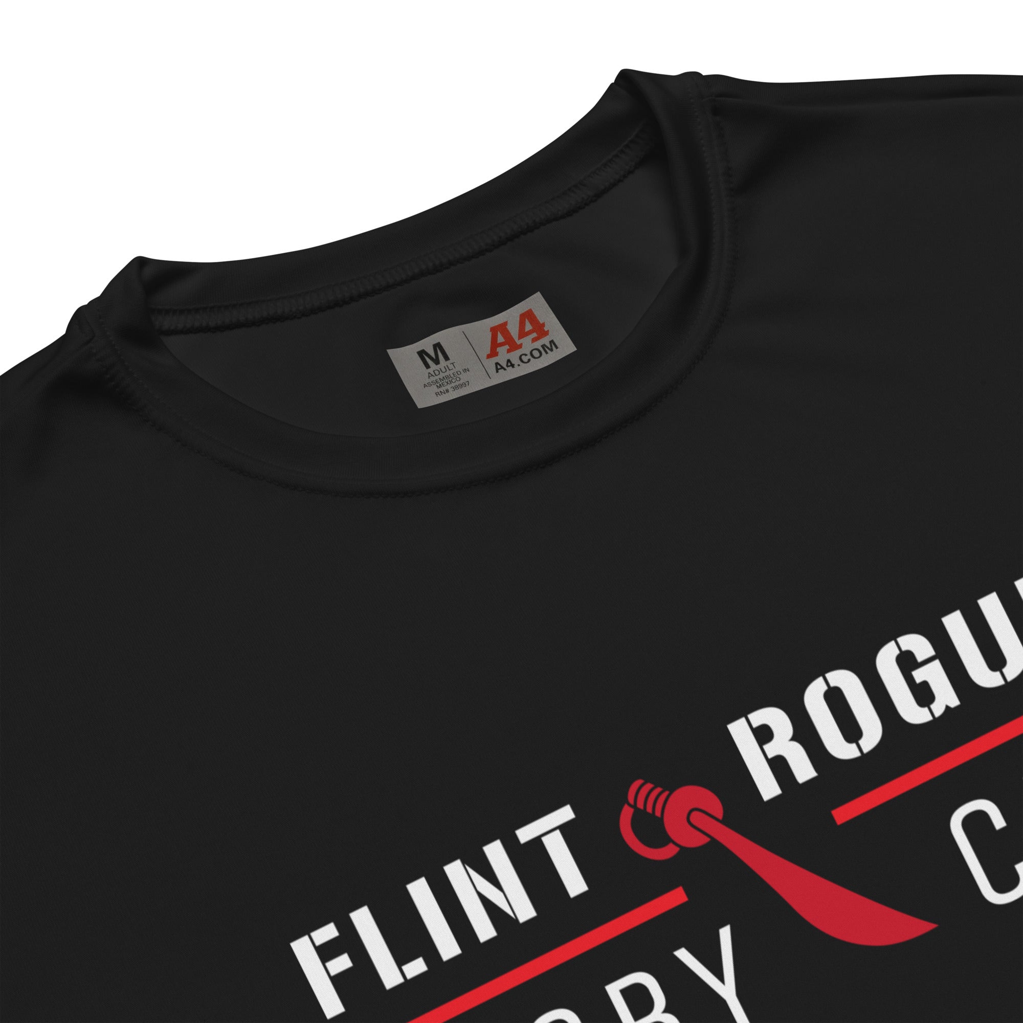 Flint Rogues RFC Performance T-Shirt - Breathable Moisture-Wicking Men's Athletic Tee for Rugby, Gym & Outdoor Sports