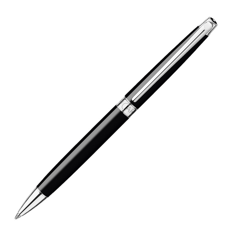 Caran d'Ache Leman Slim Ebony Ballpoint Pen - Premium Swiss Writing Instrument for Professionals & Gifts - Perfect for Office, Business Meetings & Luxury Writing