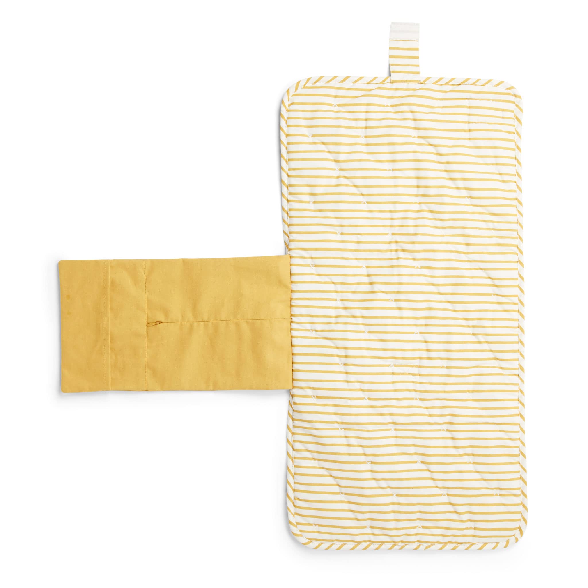 PEHR On The Go Portable Baby Changing Pad - Waterproof & Foldable Diaper Mat for Travel - Marigold Yellow | Perfect for Diaper Bags, Strollers & Car Seats