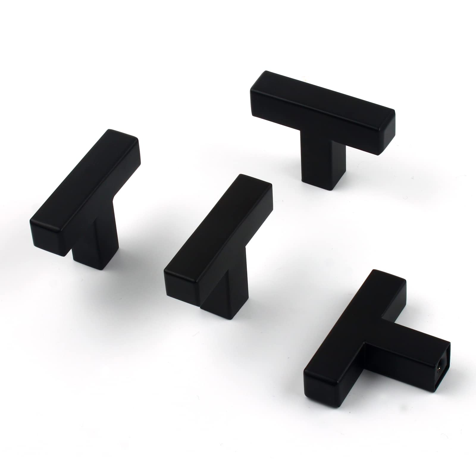 BangShou 4 Pack 2 Inch T-Bar Cabinet Handles - Matte Black Stainless Steel Kitchen Drawer Pulls for Cabinets & Furniture (Perfect for Modern Kitchen, Bathroom & Office Storage)