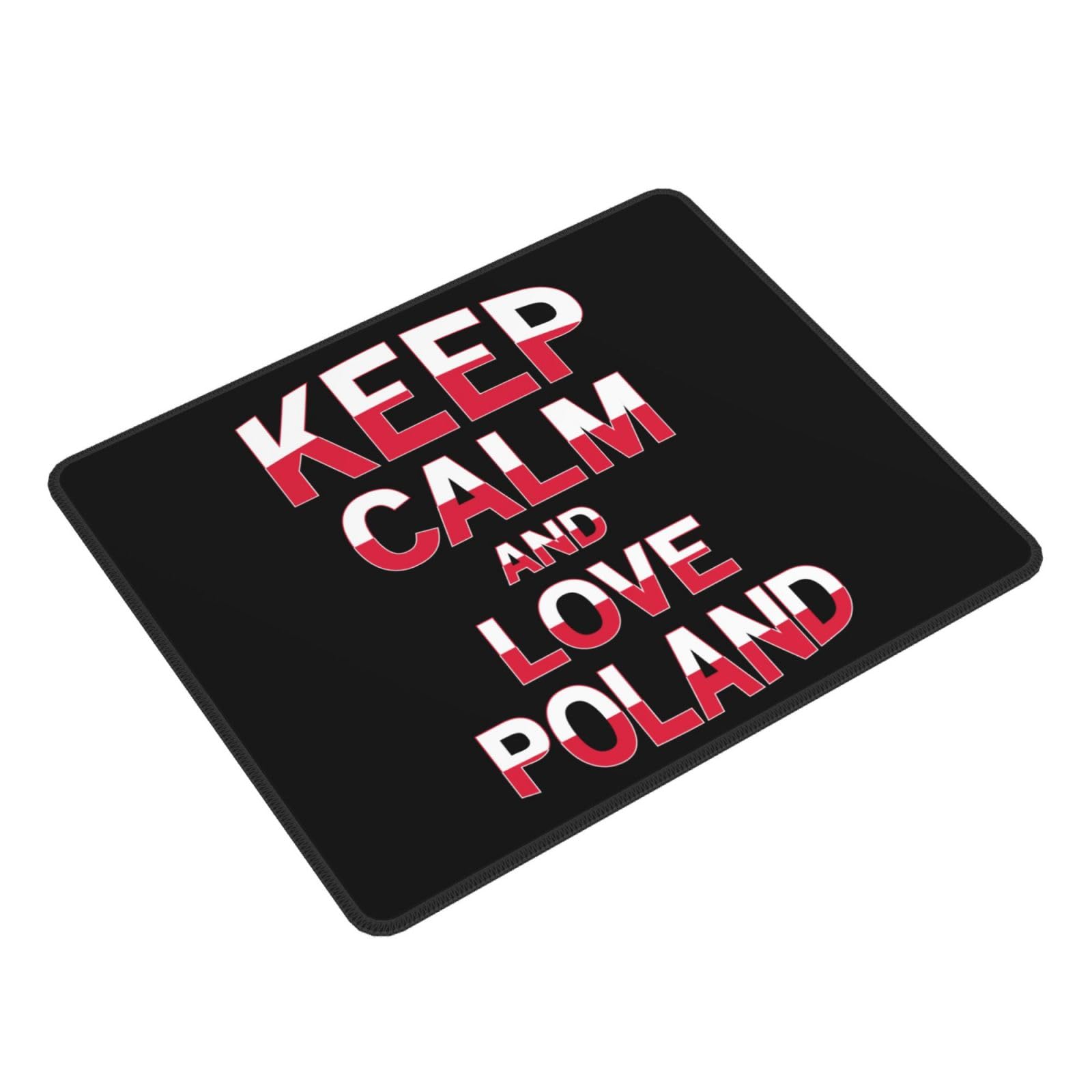 SIYTUAU Keep Calm and Love Poland Mouse Pad - 10x12 Inch Waterproof Non-Slip Rubber Gaming Mouse Pad for Laptop & Office Use - Perfect for Work, Gaming & Home Decor