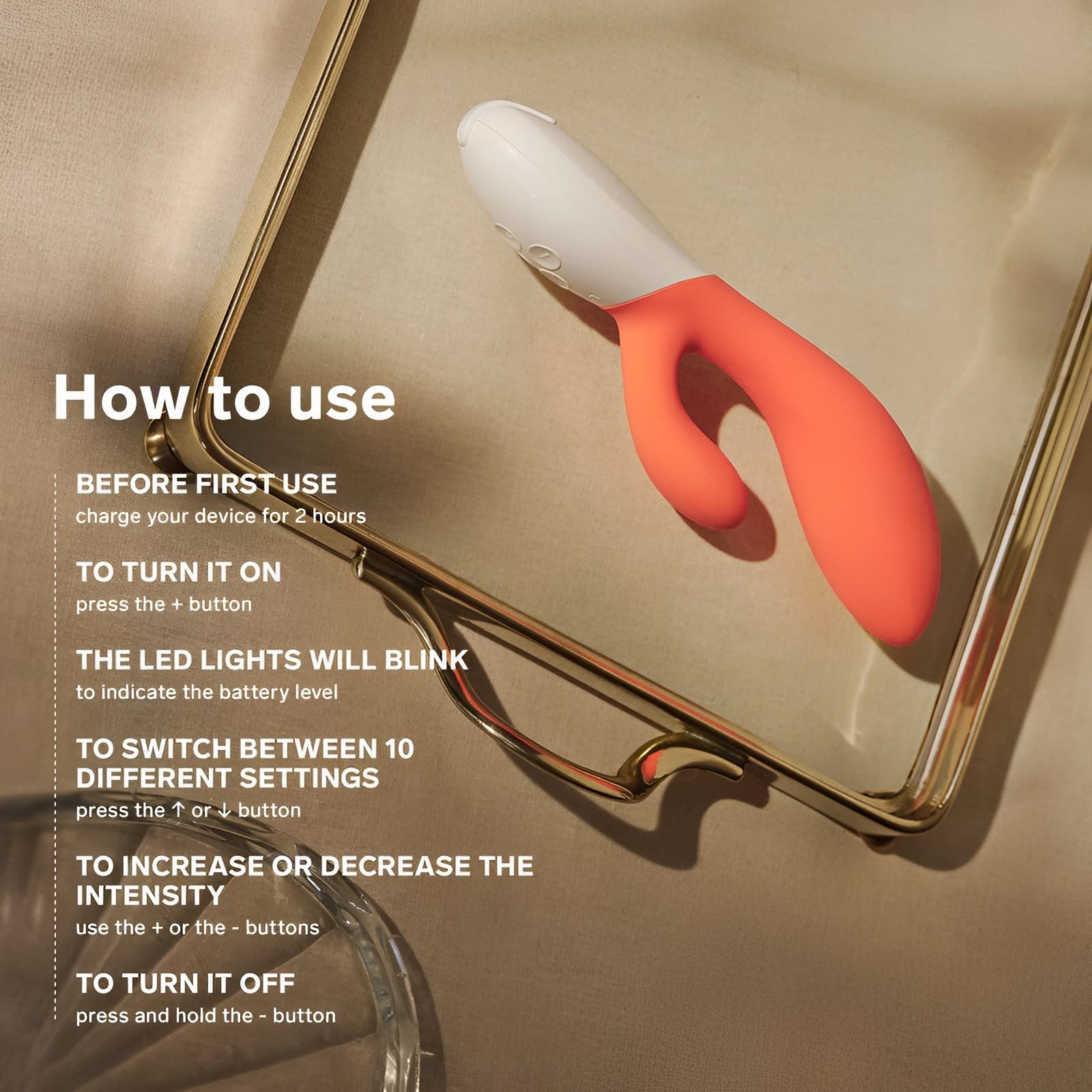 LELO INA 3 G-Spot & Clitoral Rabbit Vibrator for Women - 10 Powerful Vibration Modes, Waterproof Design, Ultra-Soft Body-Safe Silicone - Perfect for Solo Play & Couples Intimacy - Enhance Your Pleasure in Bedroom, Bath or Travel