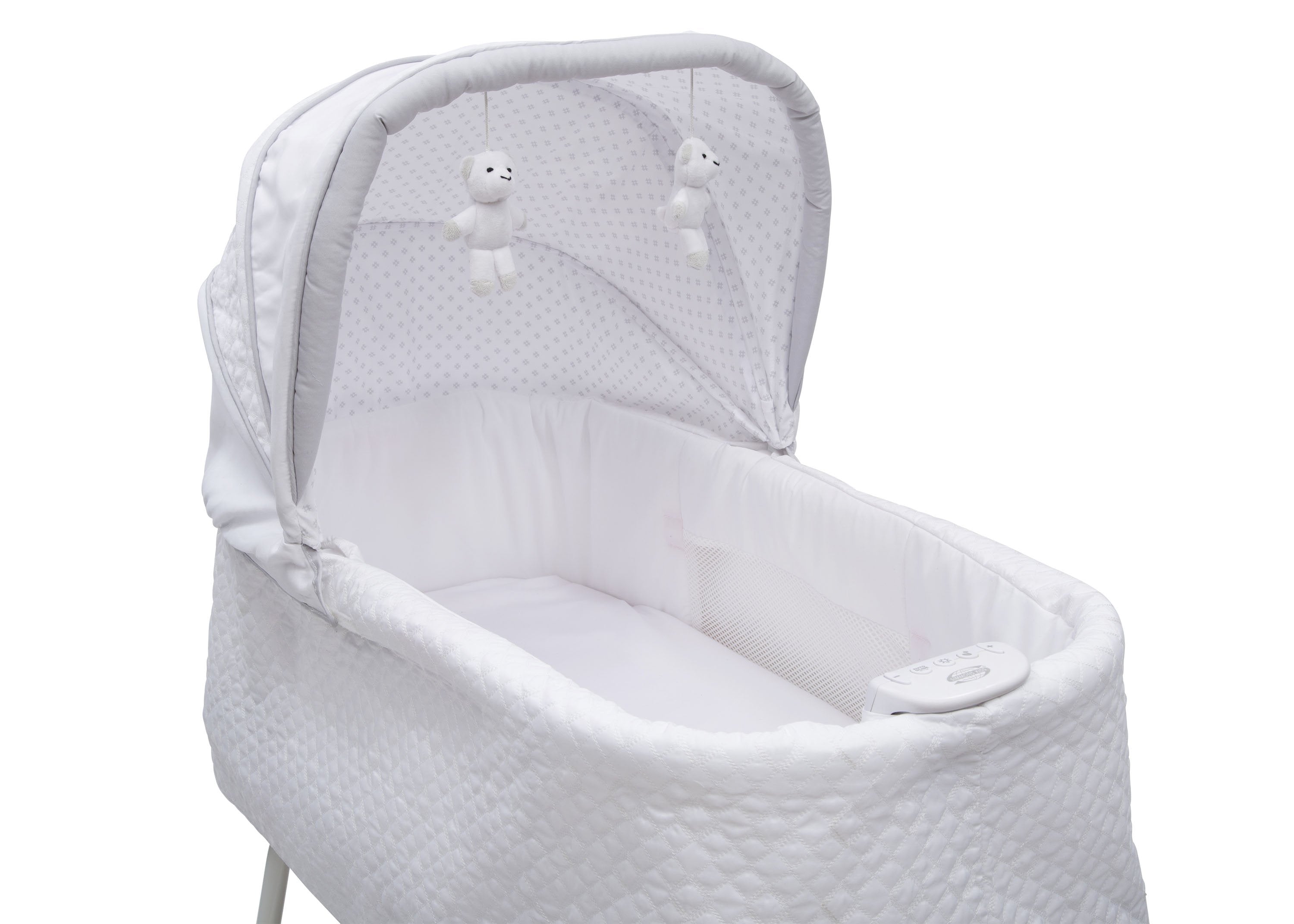Silent Auto Gliding Elite Bassinet for Newborns - Ultra Quiet Baby Crib with Smooth Motion Technology | Perfect for Nursery, Bedroom & Travel