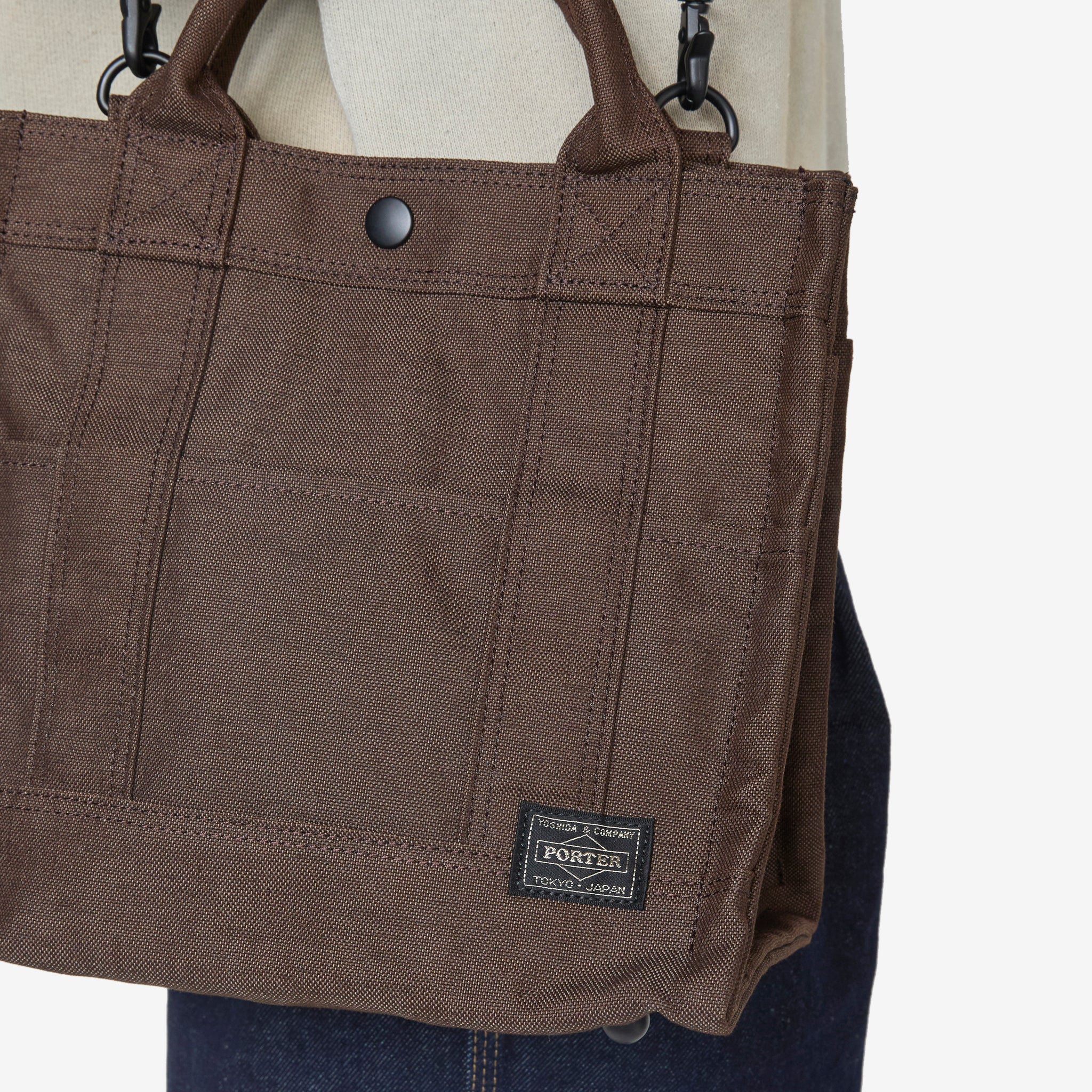 Stylish Smoky Brown 2-Way Tote Bag (Small) - Perfect for Work, Travel & Everyday Use