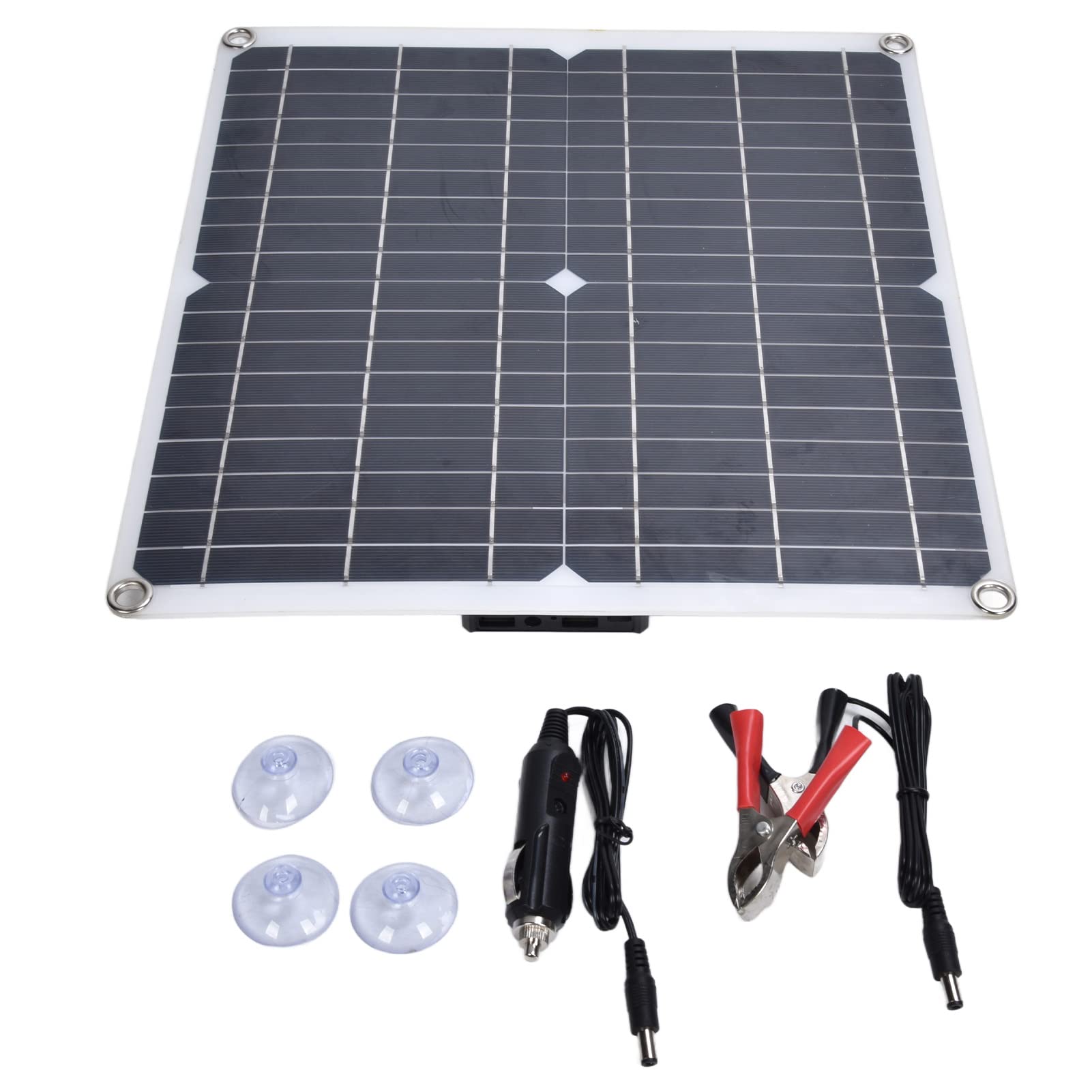 35W 12V Dual USB Portable Flexible Solar Panel for Camping, Hiking, RV & Outdoor Power - Waterproof Foldable Solar Charger for Phones, Tablets & Small Devices