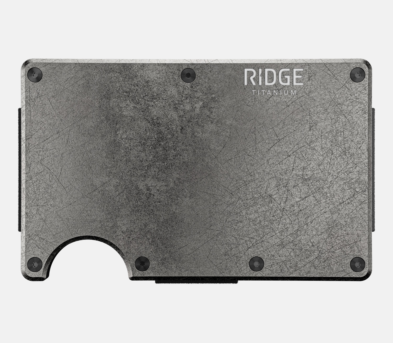 Ridge Wallet - Stonewashed Titanium Slim Minimalist RFID Blocking Front Pocket Wallet for Men | Perfect for Everyday Carry, Travel & Gifts