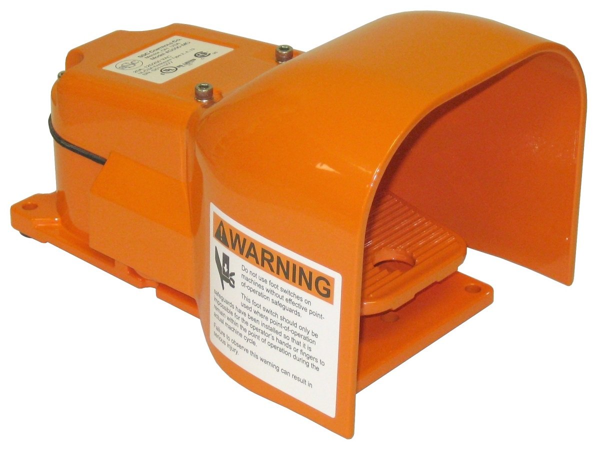 Heavy Duty G500-MO Foot Switch - Industrial Grade Momentary Action Single Pedal Electrical Switch, UL & CSA Certified, Made in USA, Replaces 531-SWH & 531-SWHOX, 20 Amp SPDT - Perfect for Machinery, Medical Equipment & Industrial Control Panels