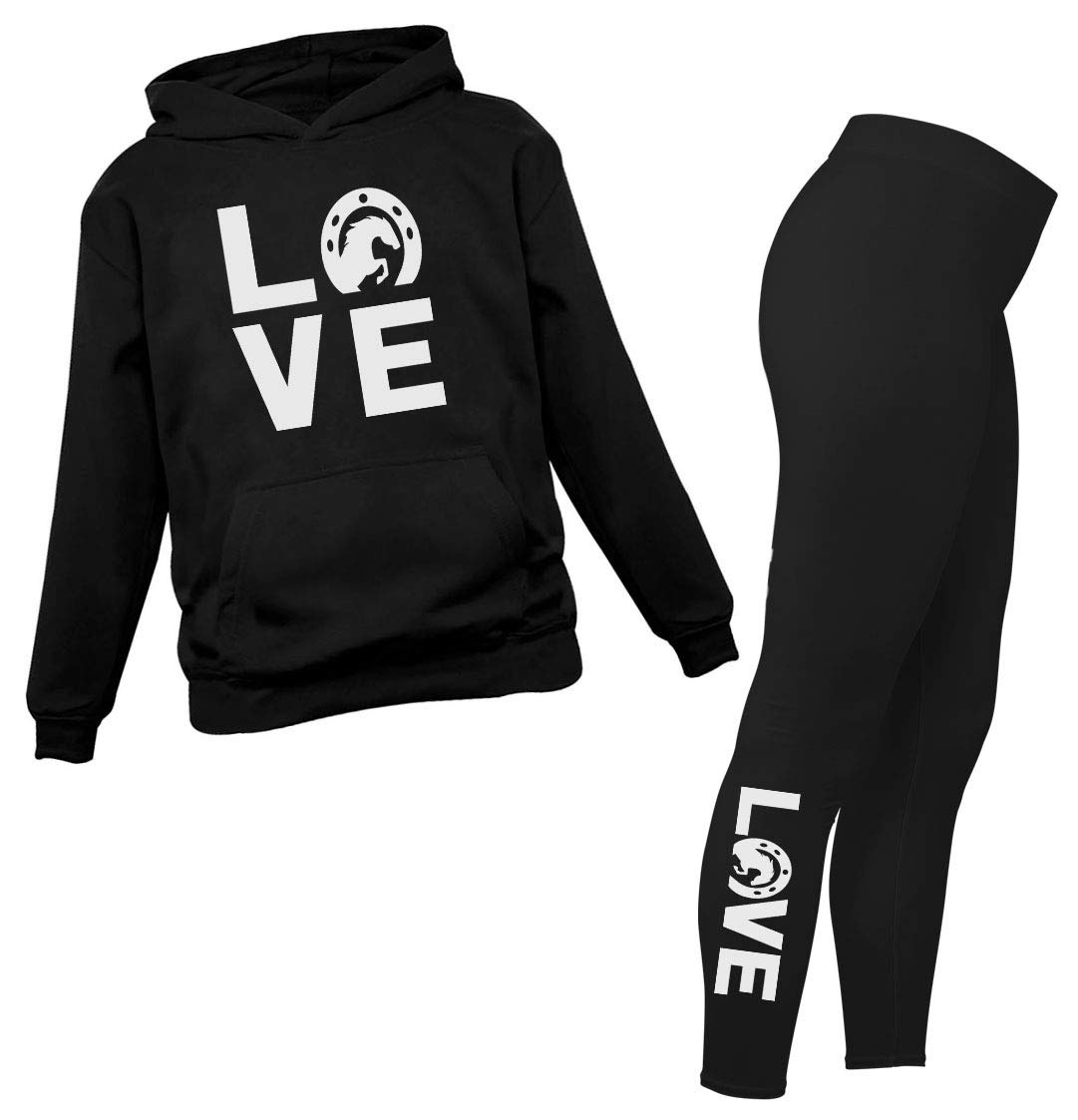 Tstars Equestrian Hoodie & Leggings Set for Women & Teens - Horse Lover Gifts, Riding & Casual Wear