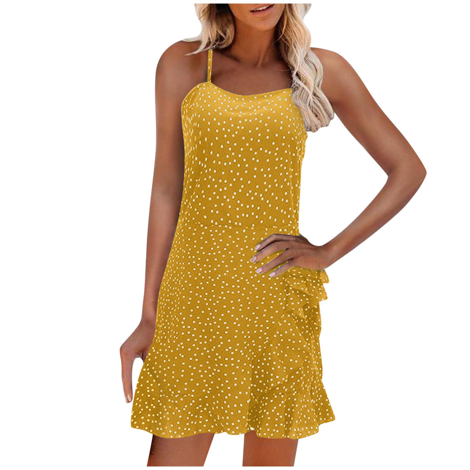 Women's Summer Casual Sleeveless Round Neck Bodycon Mini Dress - Perfect for Beach Vacations, Date Nights & Summer Parties