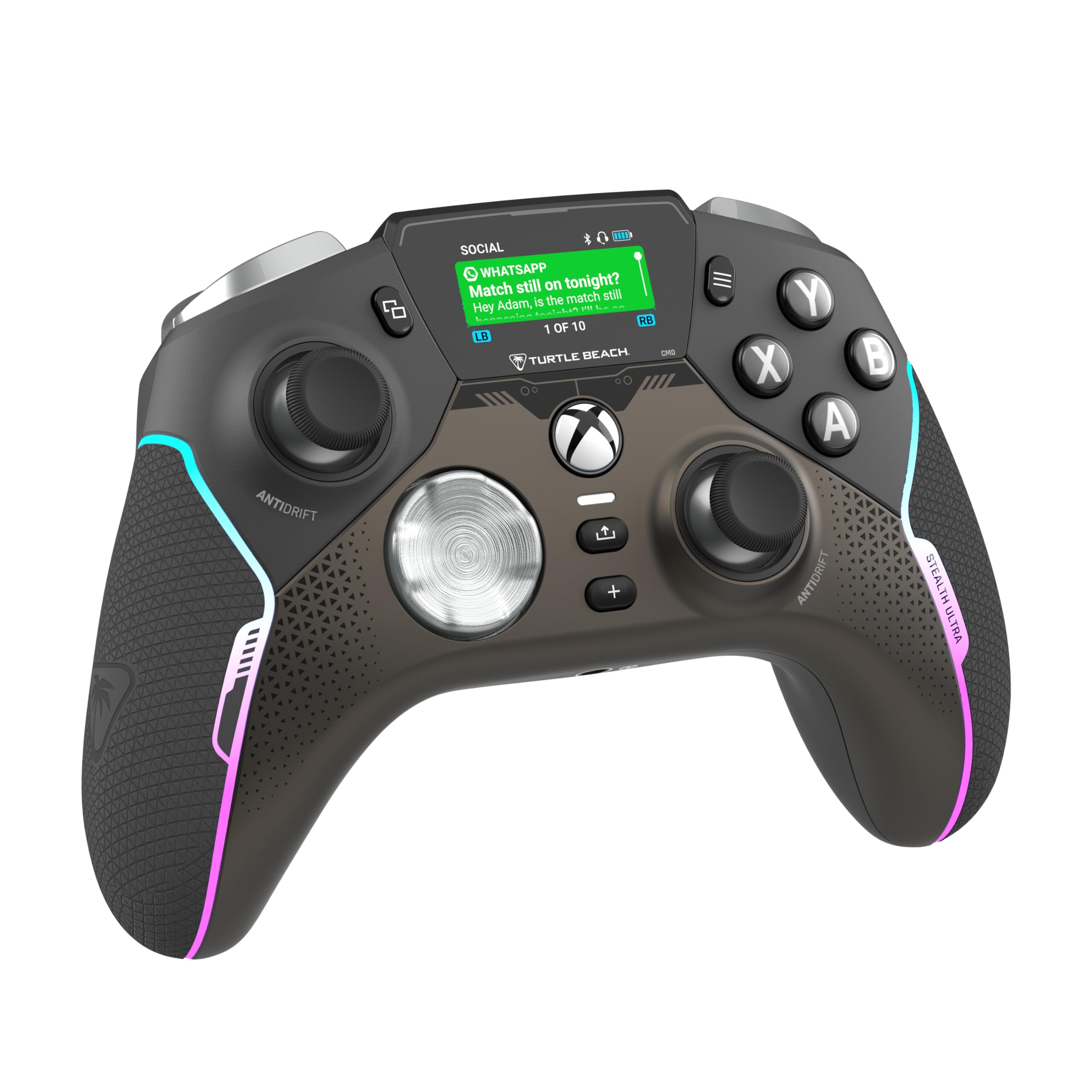 Turtle Beach Stealth Ultra Wireless Gaming Controller for Xbox Series X|S, Xbox One, PC & Android - LED Dashboard, RGB Lighting, 30-Hr Battery, Bluetooth - Perfect for Competitive Gaming & Streaming (Black)