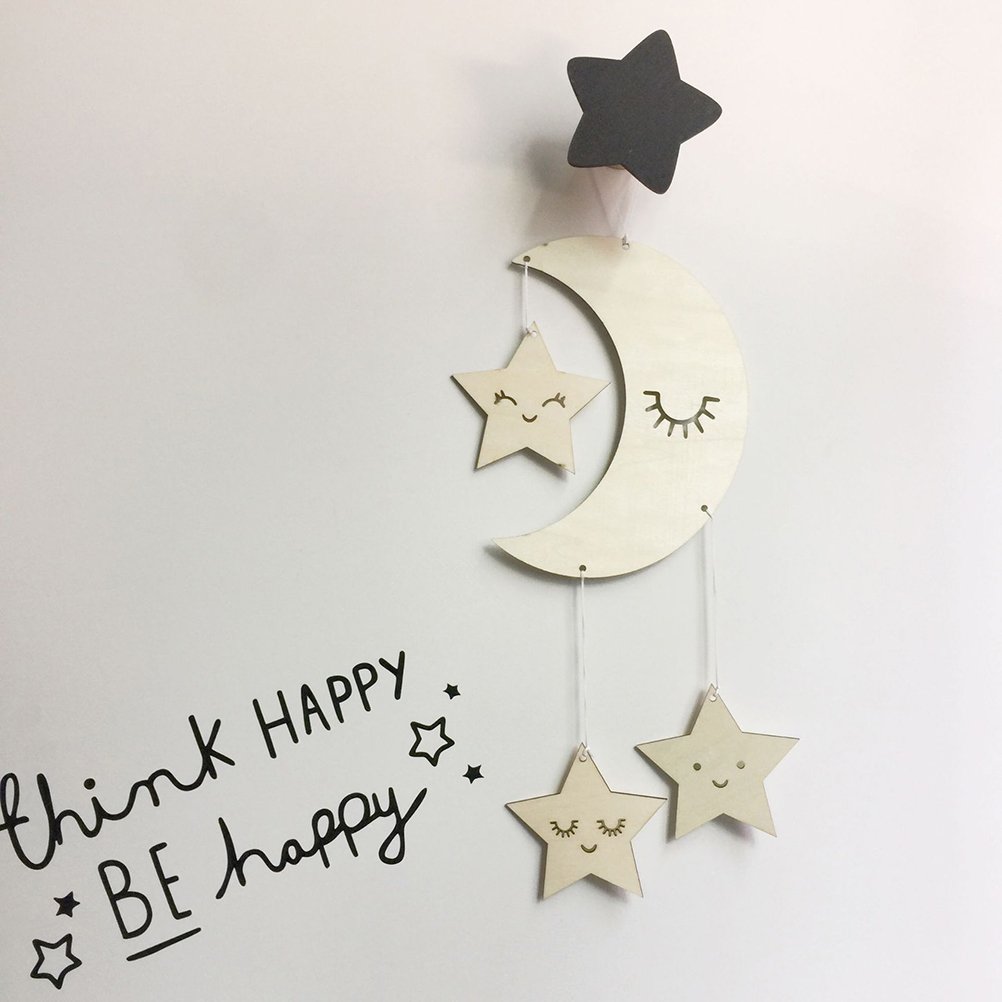 Bestoyard Moon and Stars Baby Mobile - Nursery Ceiling Hanging Decor for Newborns, Baby Showers & Kids Rooms | Perfect for Cribs, Toddler Bedrooms & Gender Reveal Parties