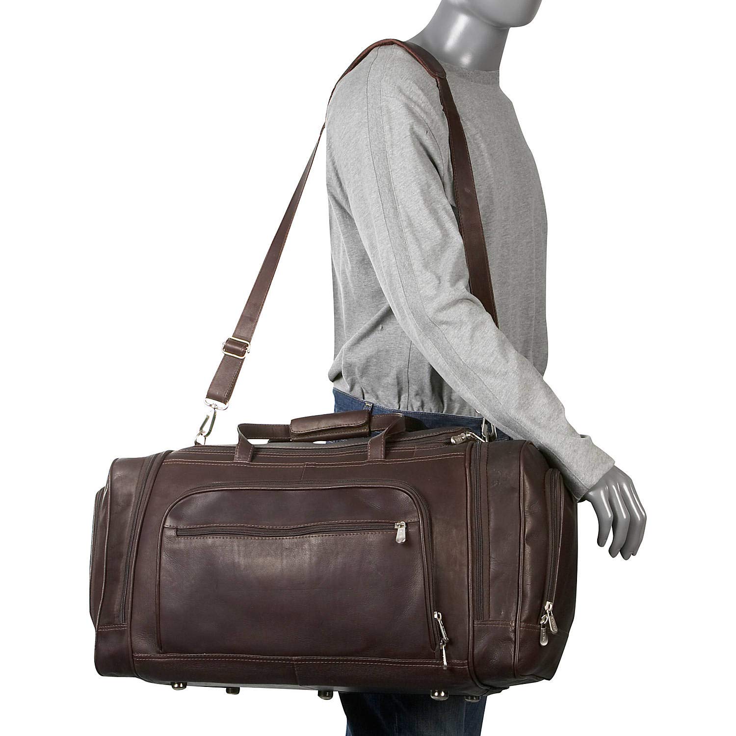 Durable Multi-Compartment Travel Duffel Bag for Gym, Sports & Weekend Getaways - Chocolate Brown, One Size Fits All - Perfect for Workouts, Camping & Air Travel