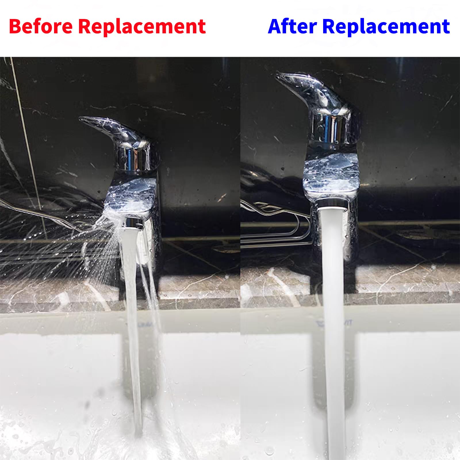 **2.2 GPM Bathroom & Kitchen Sink Aerator - Solid Brass & Stainless Steel Faucet Aerator with 15/16
