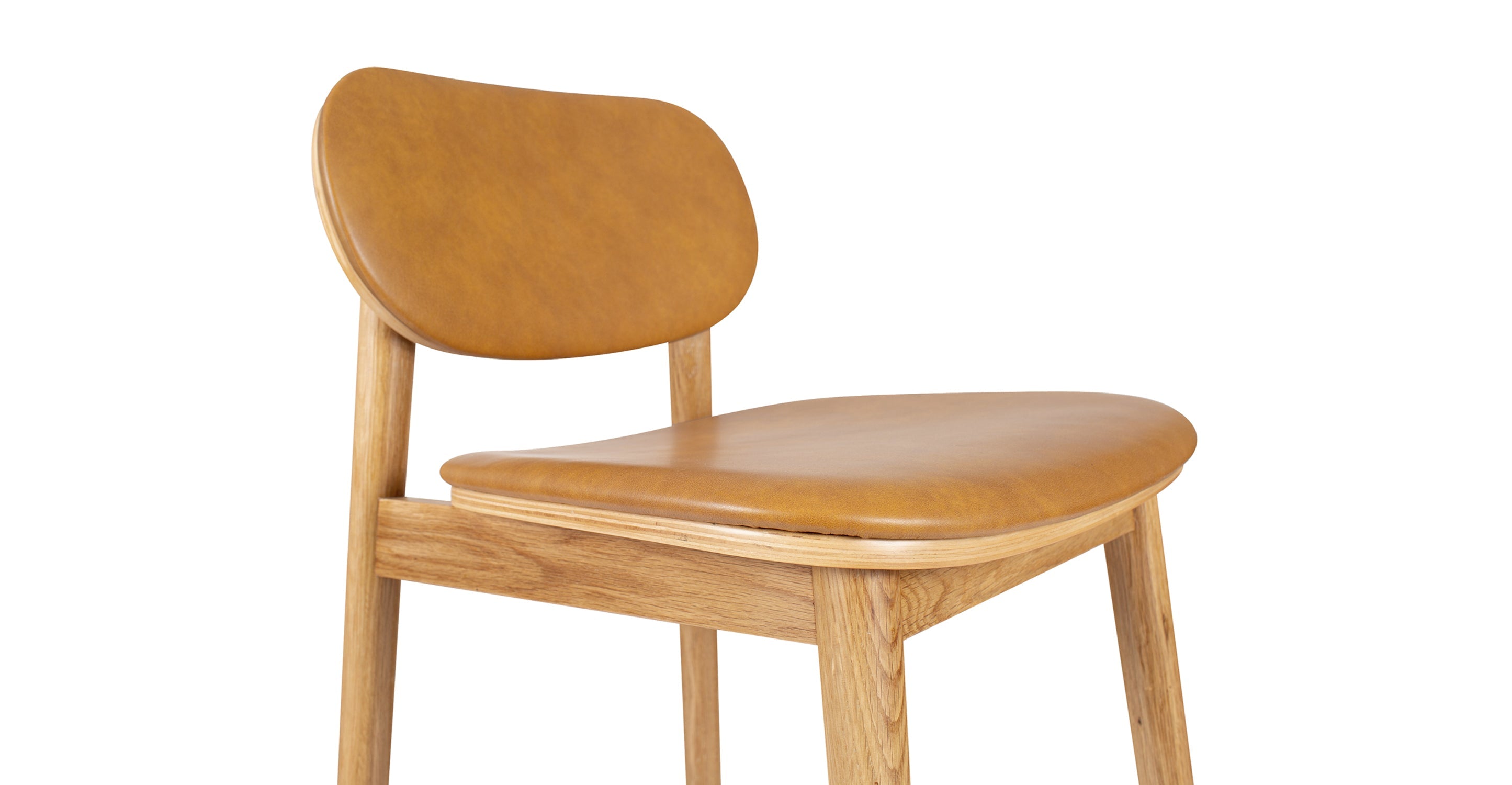 Bonato Leather Counter Stool - Modern Bar Stool with Cushioned Seat, Adjustable Height for Kitchen Island, Breakfast Bar & Home Decor