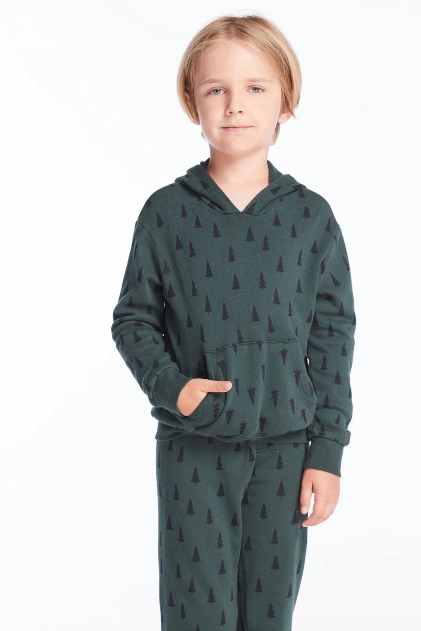 Forest Pine Raglan Hoodie for Toddler Boys - Soft Cotton Pullover Hooded Sweatshirt - Cozy Outdoor Play & Casual Wear