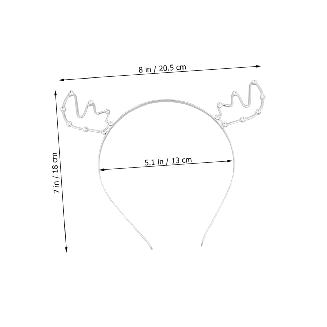 ABOOFAN 2-Pack Unique Antler Hair Headbands for Kids - Christmas Party Accessories for Girls & Boys - Lightweight Safe White Alloy Decor (Perfect for Holiday Photos, Costume Parties & Festive Celebrations)